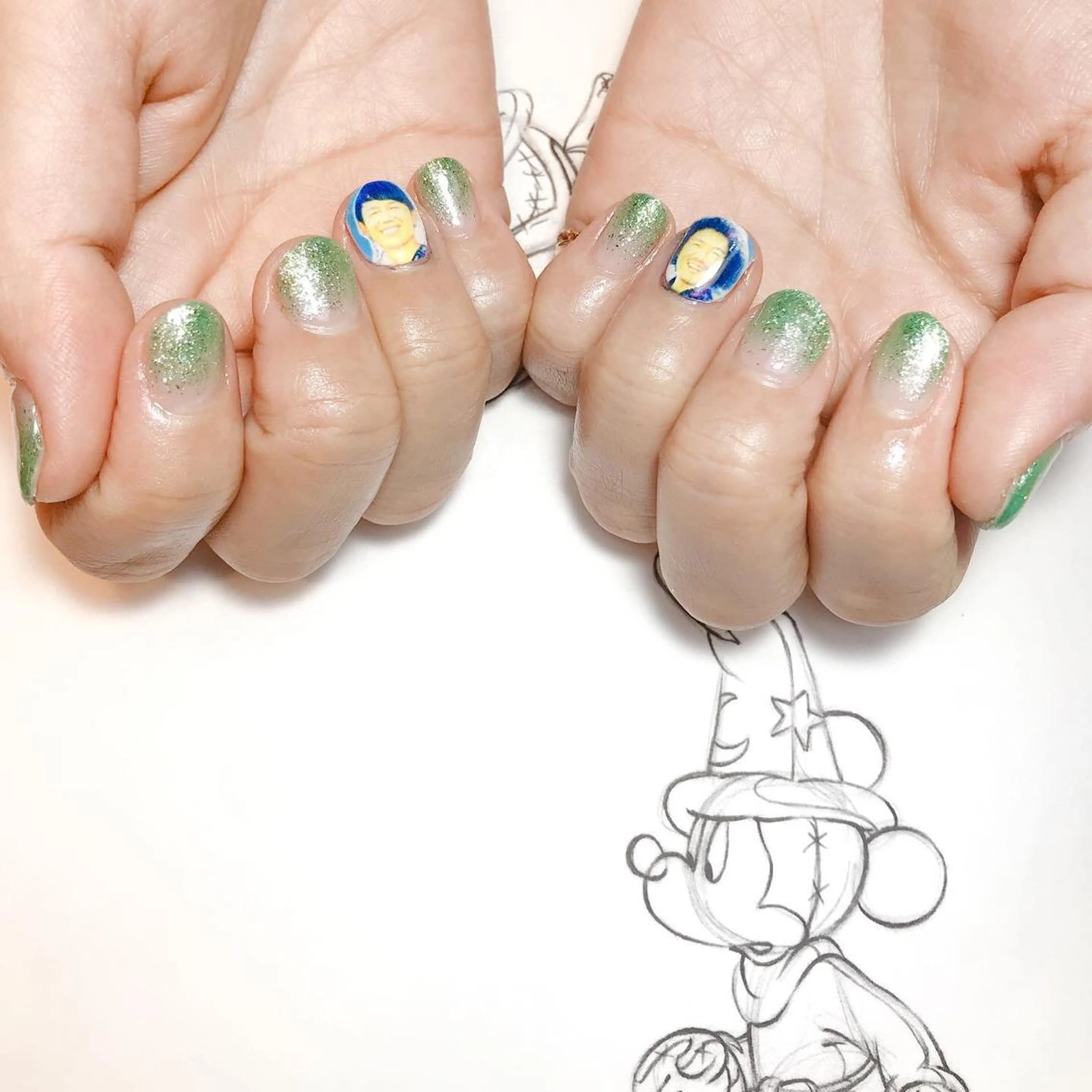 ネイル グラデーション ラメ(グリッター) ラメグラデーション owlnail /持込みデザイン専門のネイルデザイン