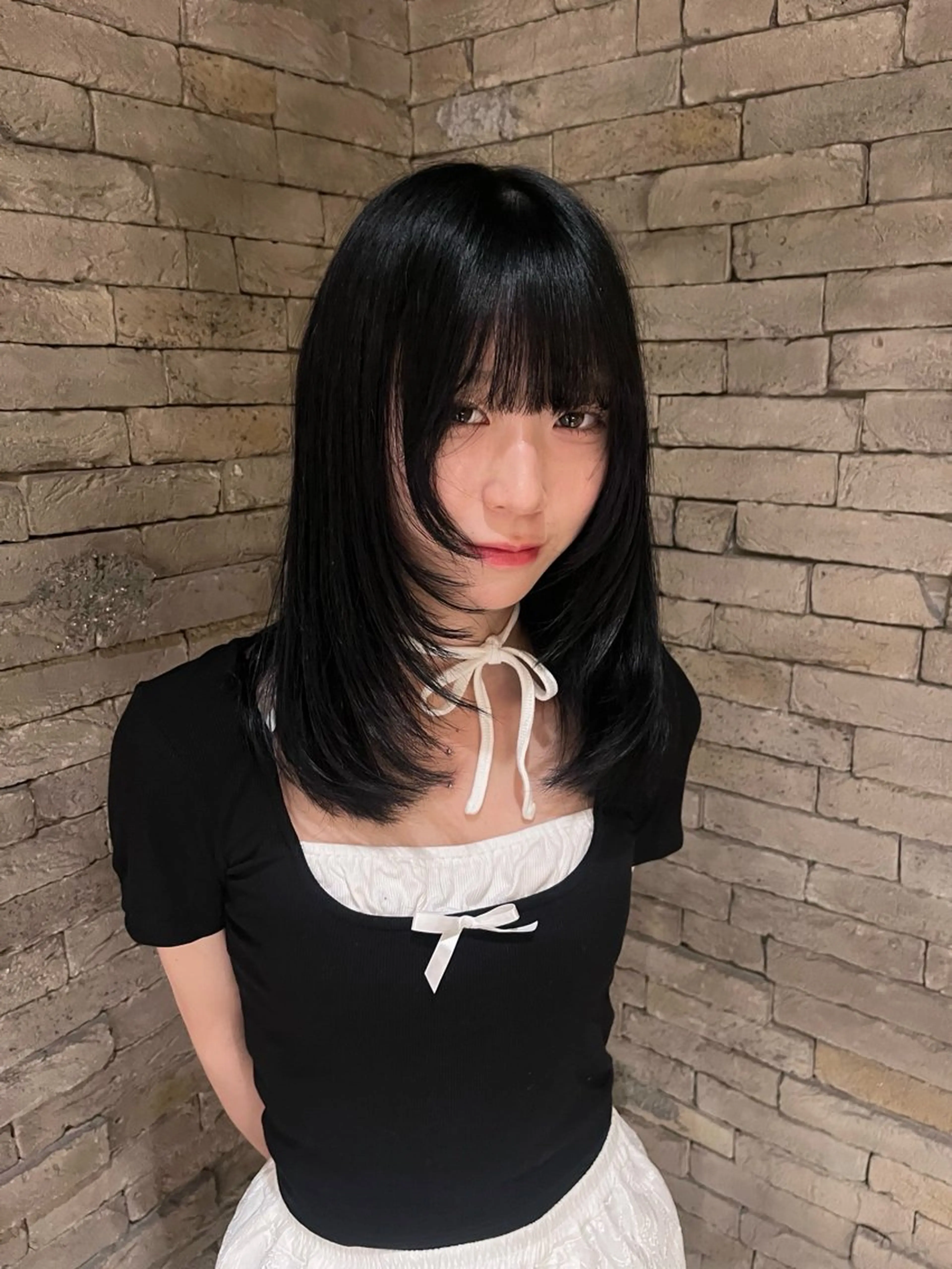 ミディアム ハイトーン/韓国 レイヤー🎀まおのヘアスタイル