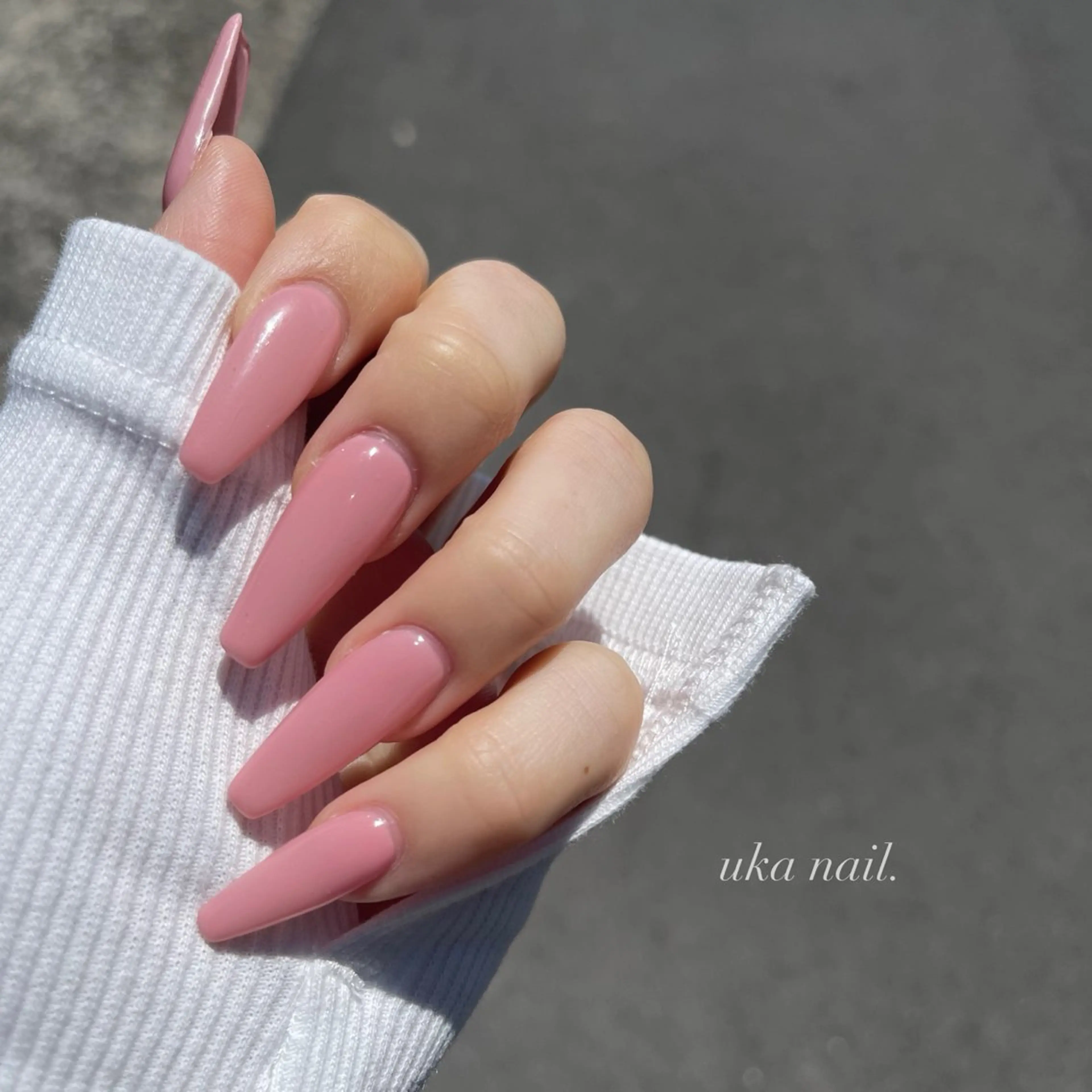 ネイル ピンク ハンドネイル uka nailのネイルデザイン