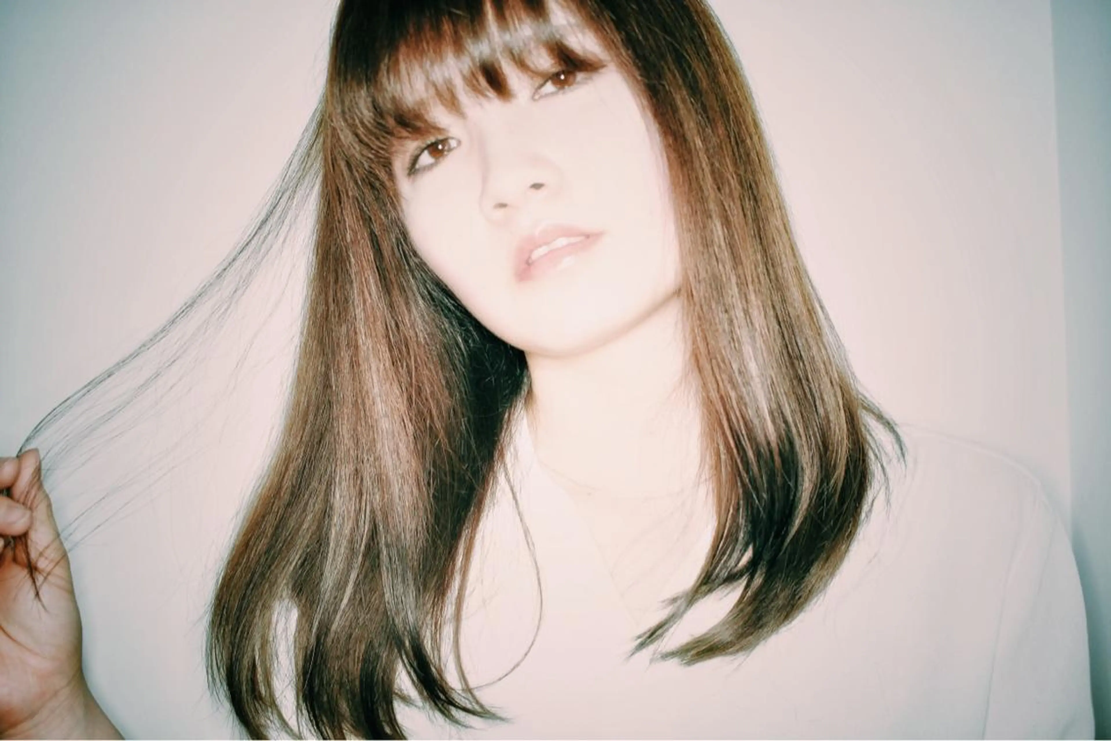 セミロング カラー 透明感カラー イルミナカラー うざバング BOB🌟ハイトーン /ブリーチ/TAKUのヘアスタイル