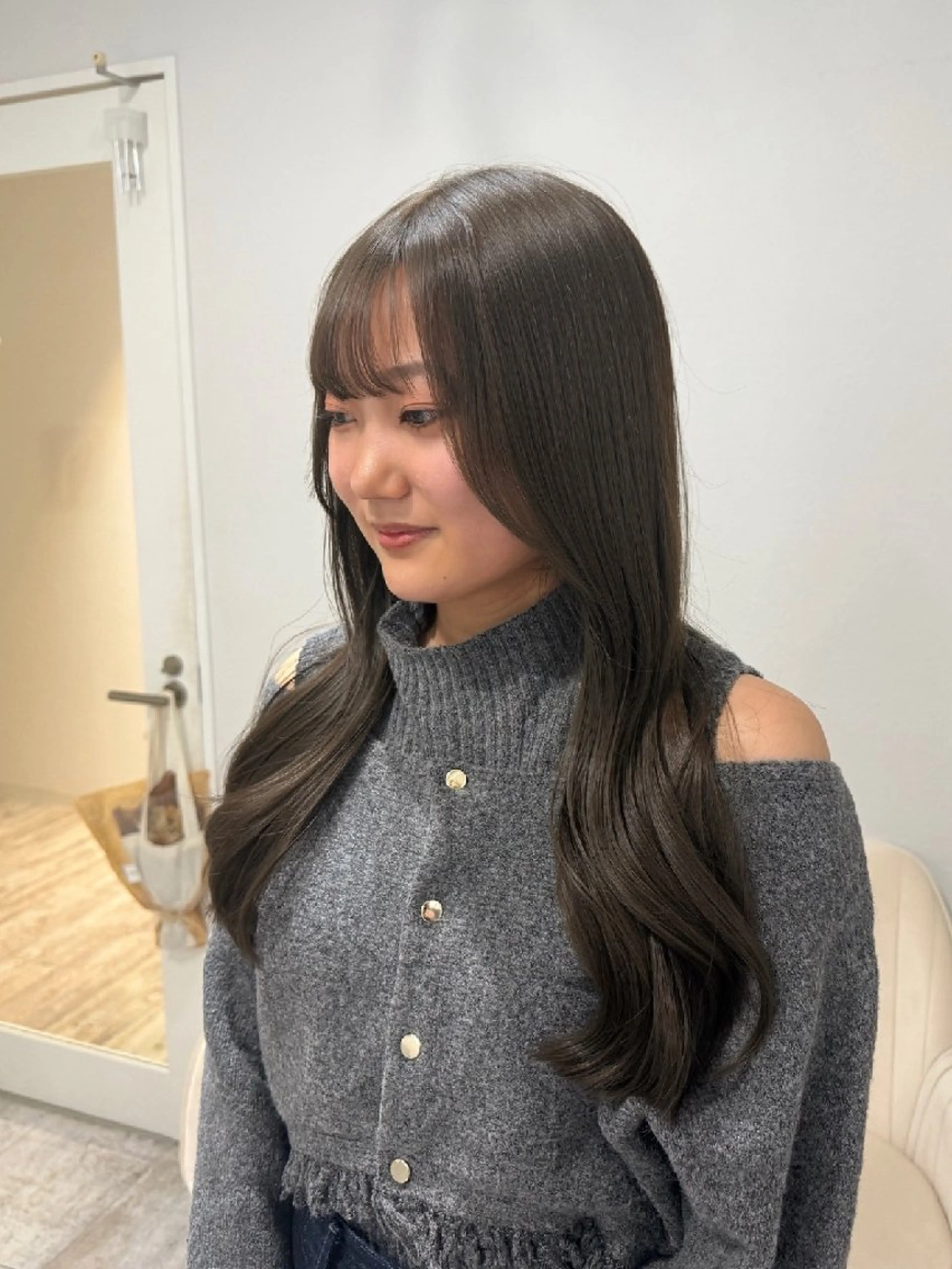 カラー ロング ヘアカラー トリートメント piLLon 心斎橋のヘアスタイル