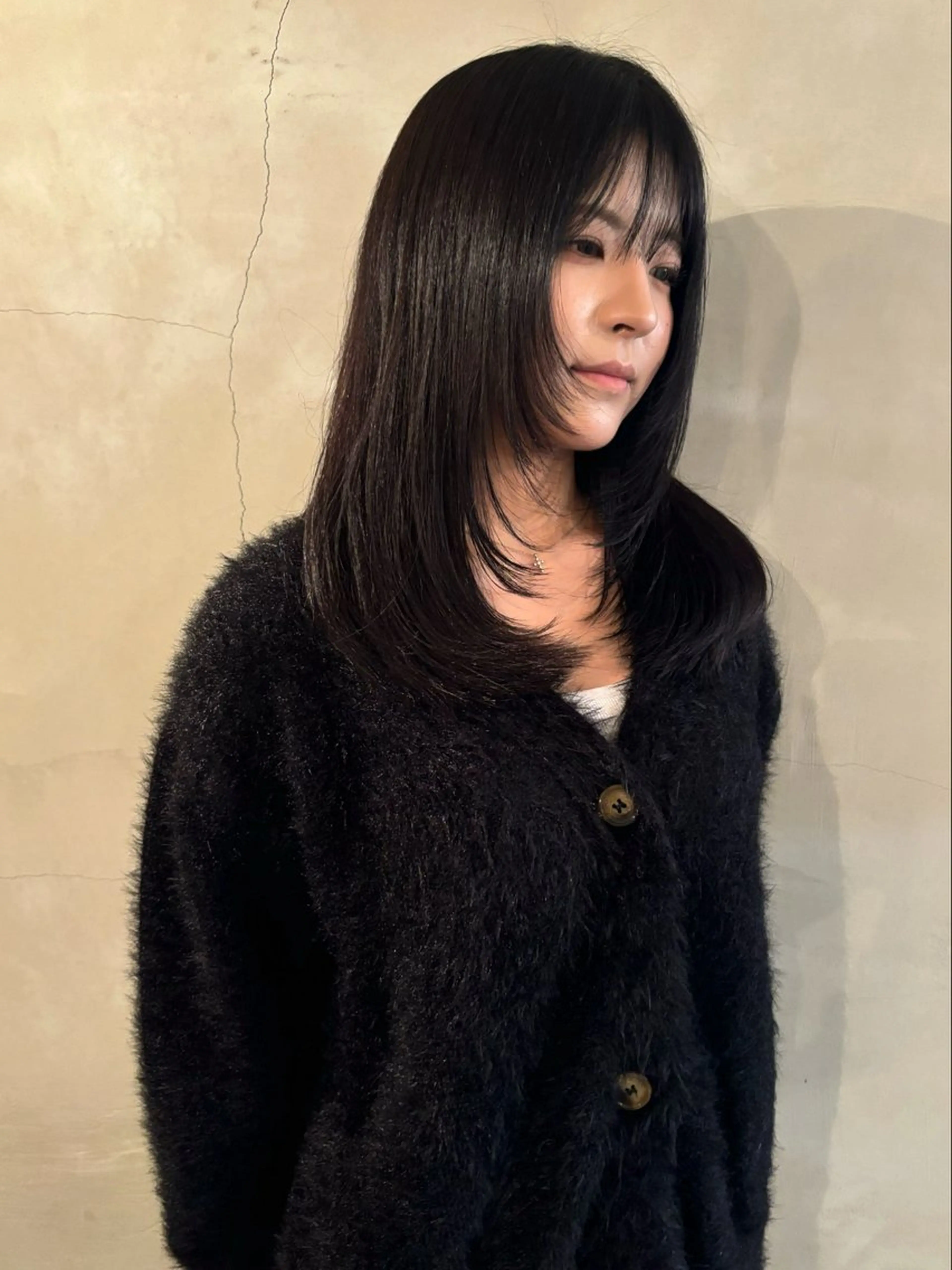 ミディアム カラー レイヤーカット 似合わせカット カット ヘアカラー 林　蓮／レイヤー /透明感カラーのヘアスタイル