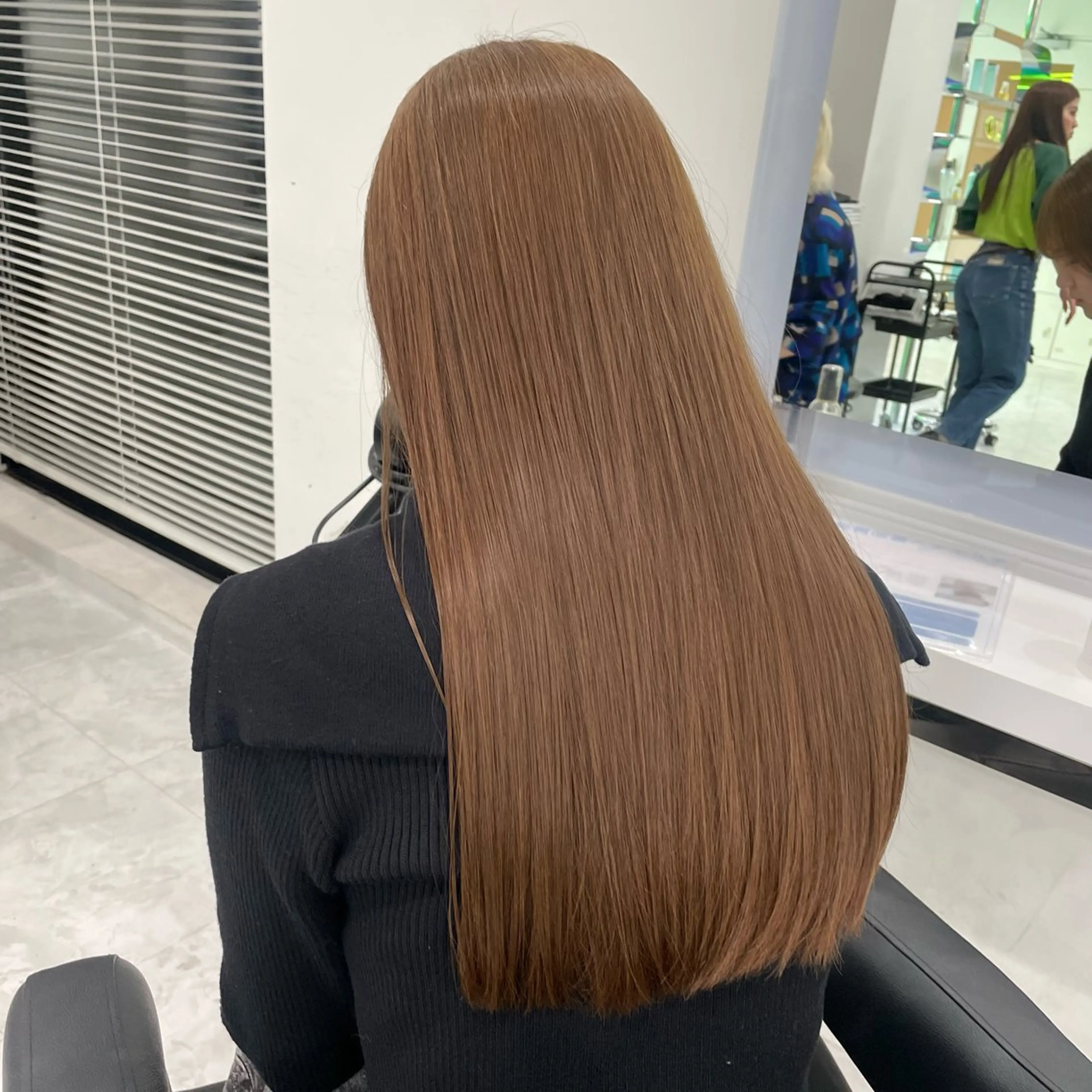 🫧‪うねり乾燥でお悩みの方🫧‪メンテナンスカット韓国風透明感カラー+髪質改善ストレート🇰🇷の写真