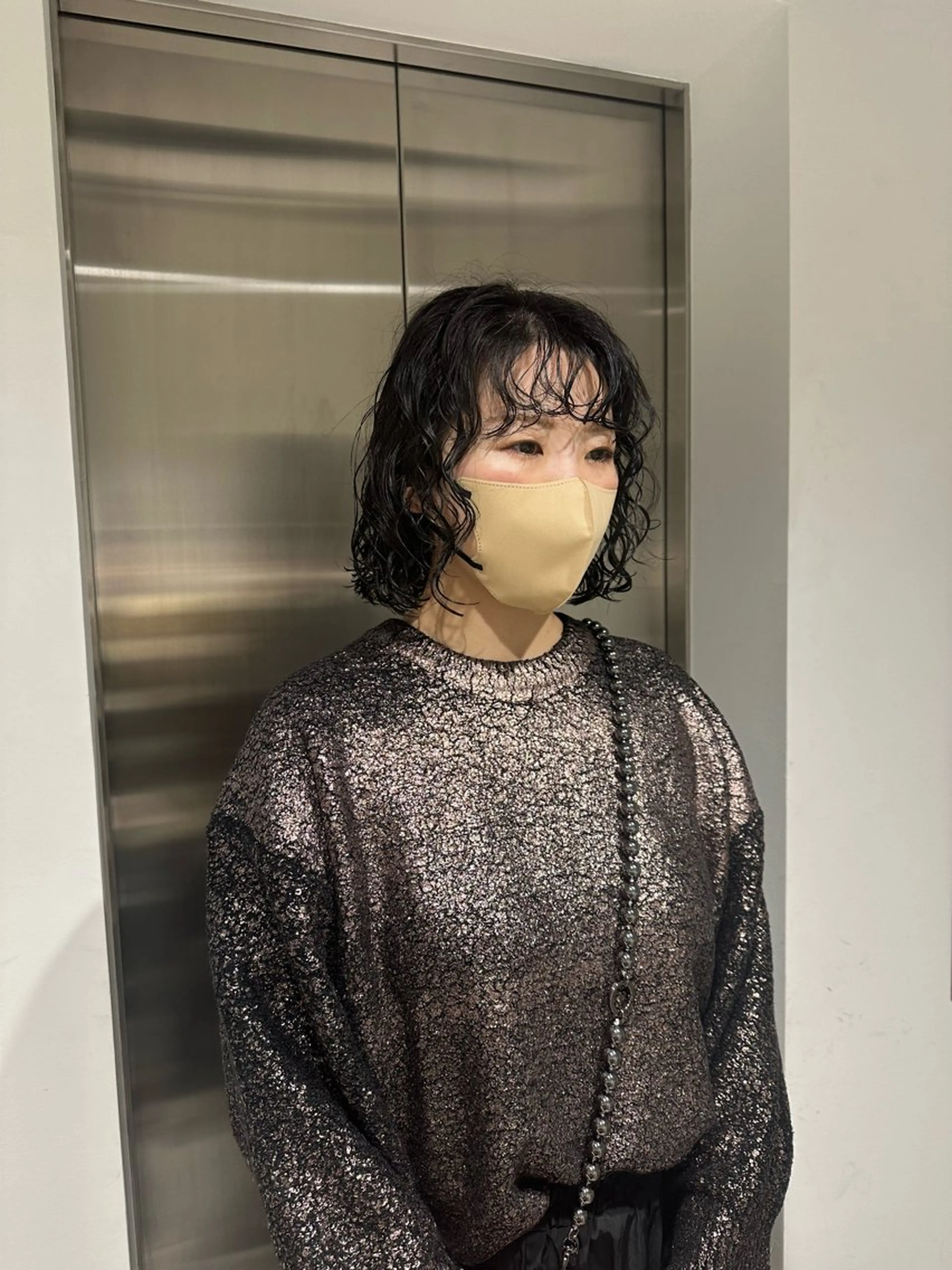 ミディアム カラー パーマ キッズ カット パーマ トリートメント オトナヘア🌸 harukaのヘアスタイル