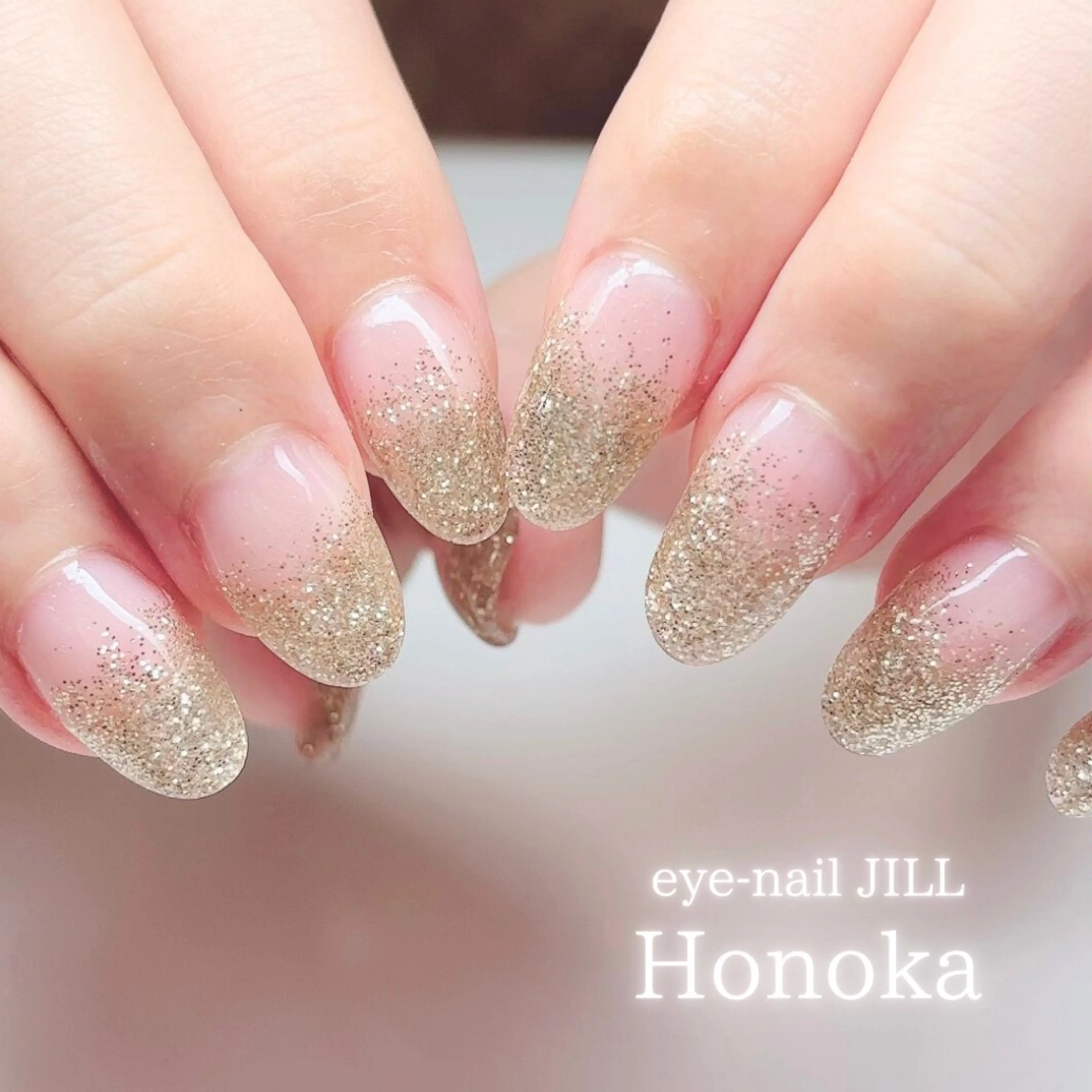 ネイル ラメ(グリッター) ラメグラデーション スカルプネイル ハンドネイル JILL Honokaのネイルデザイン