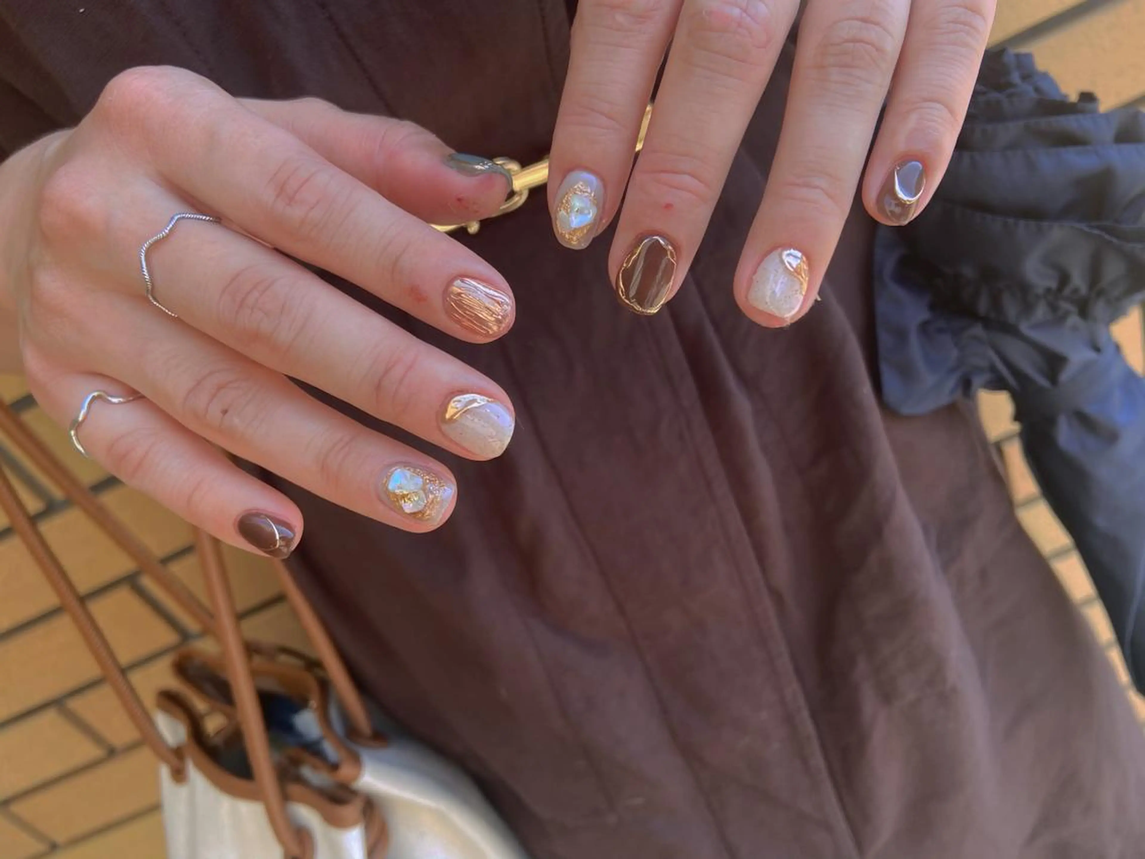 ネイル オーロラネイル カジュアル フラッシュネイル ジェルネイル ラメ(グリッター) ハンドネイル MH Nailのネイルデザイン