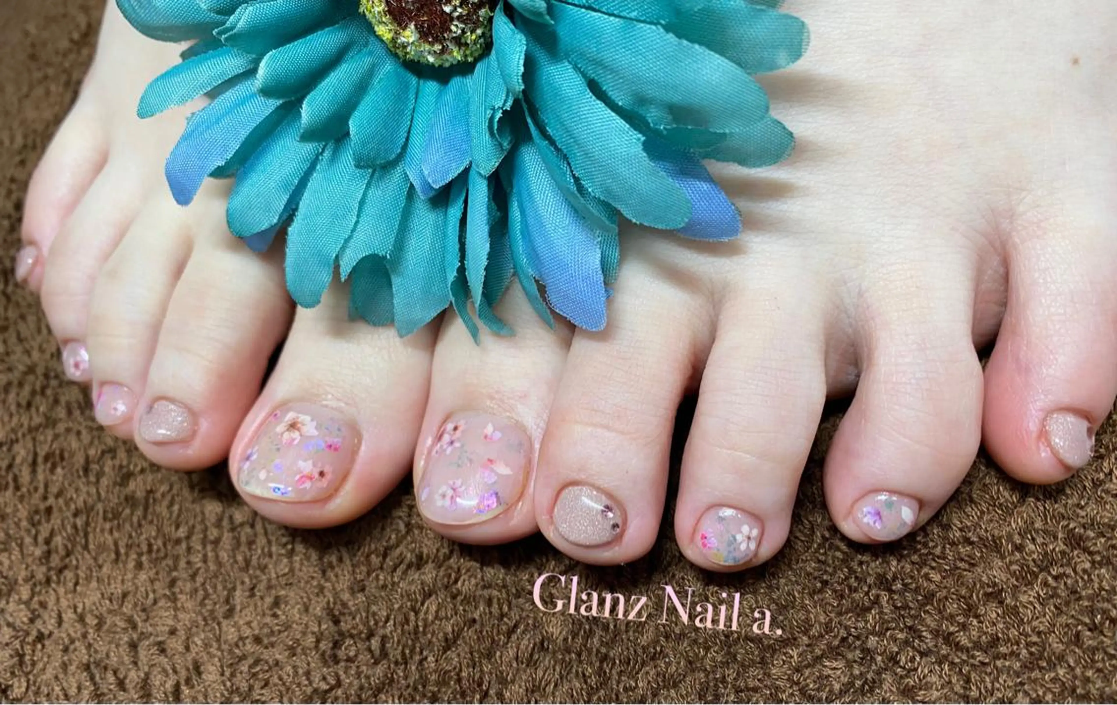 ショート ネイル ピンク 春ネイル Glanz  Nail aのネイルデザイン