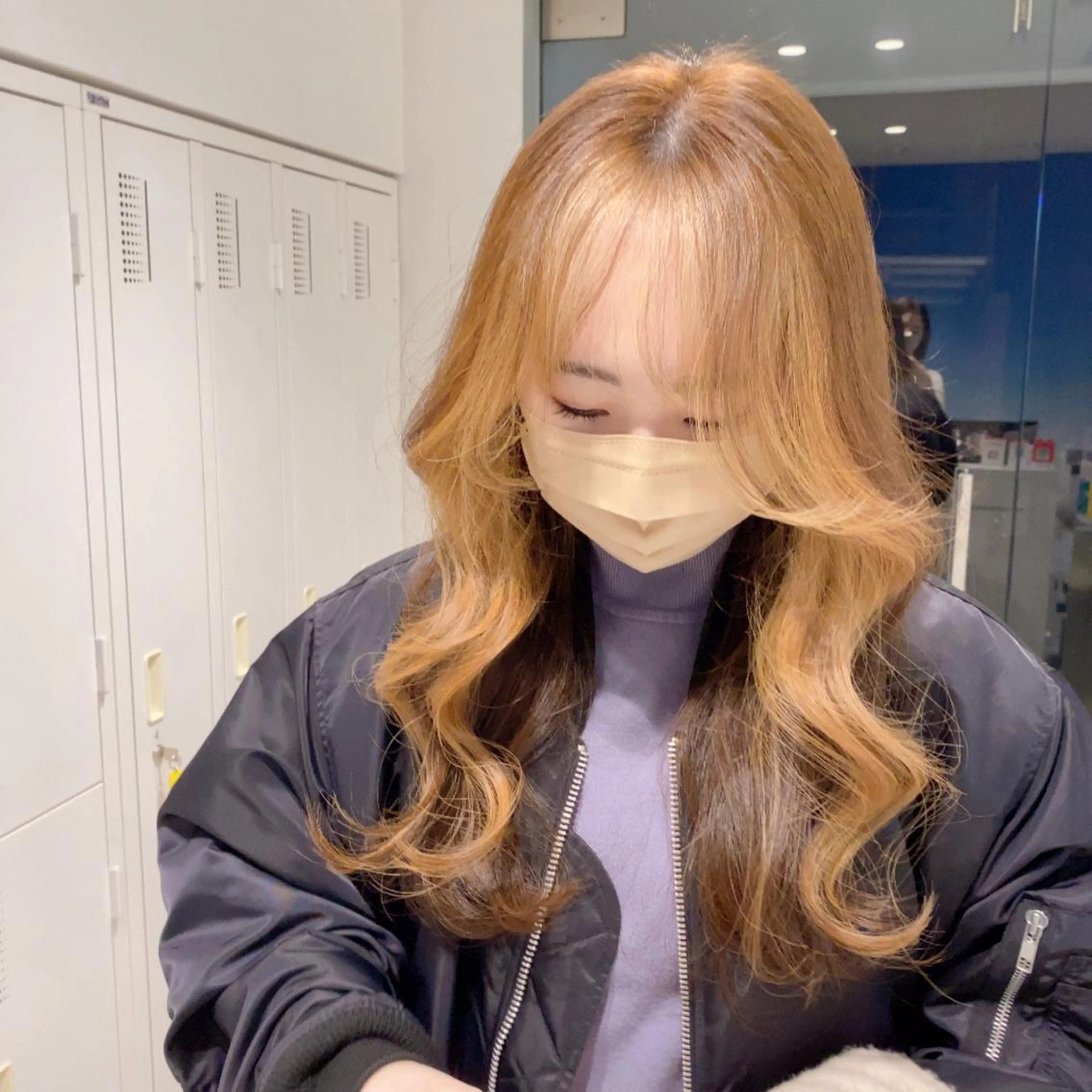 ロング カラー くびれヘア 韓国風ヘア ロング 韓国風レイヤーカット 💎髪質改善"yuiのヘアスタイル