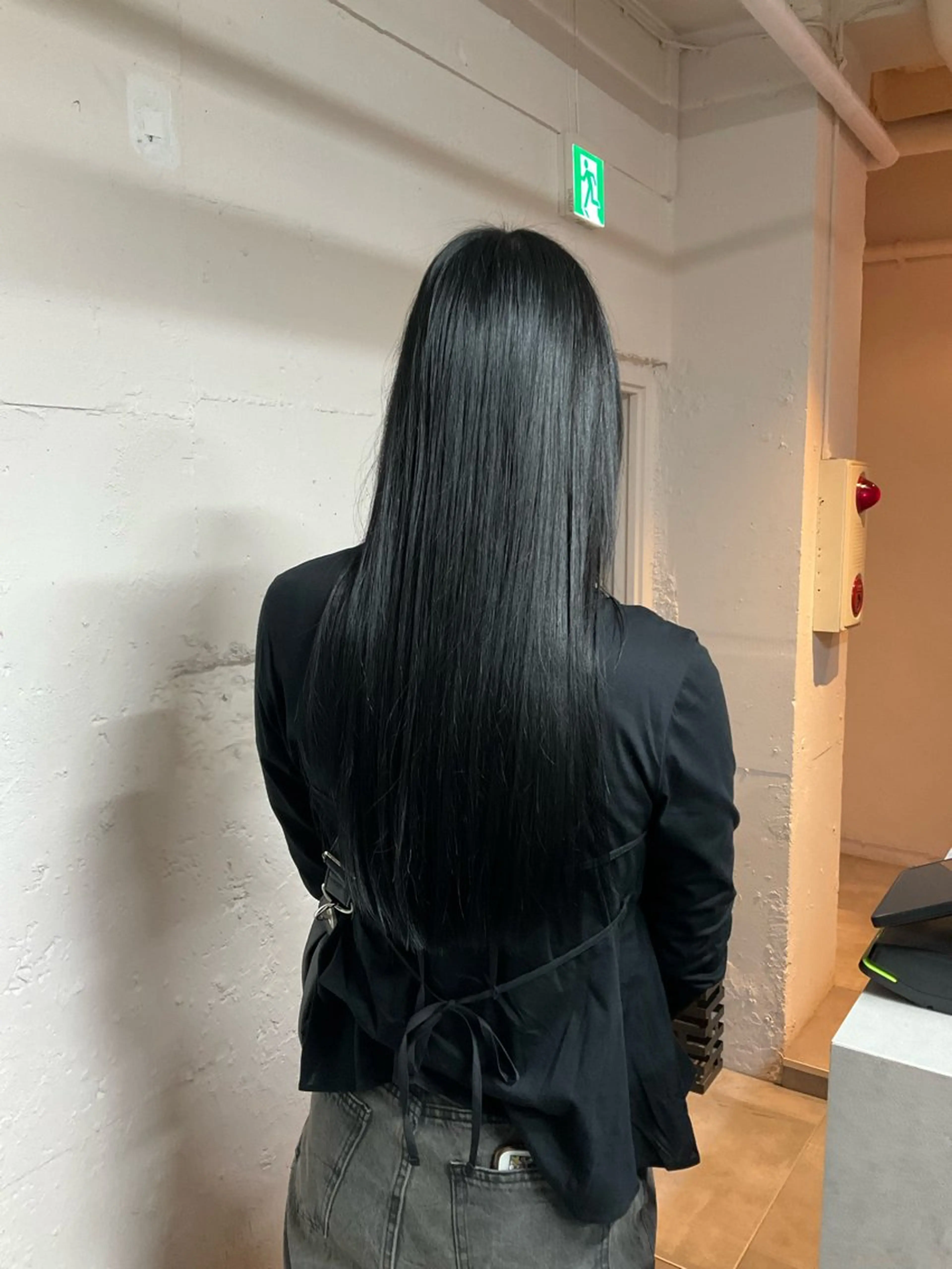 ロング カラー 黒髪 トリートメント がもう ゆいこのヘアスタイル