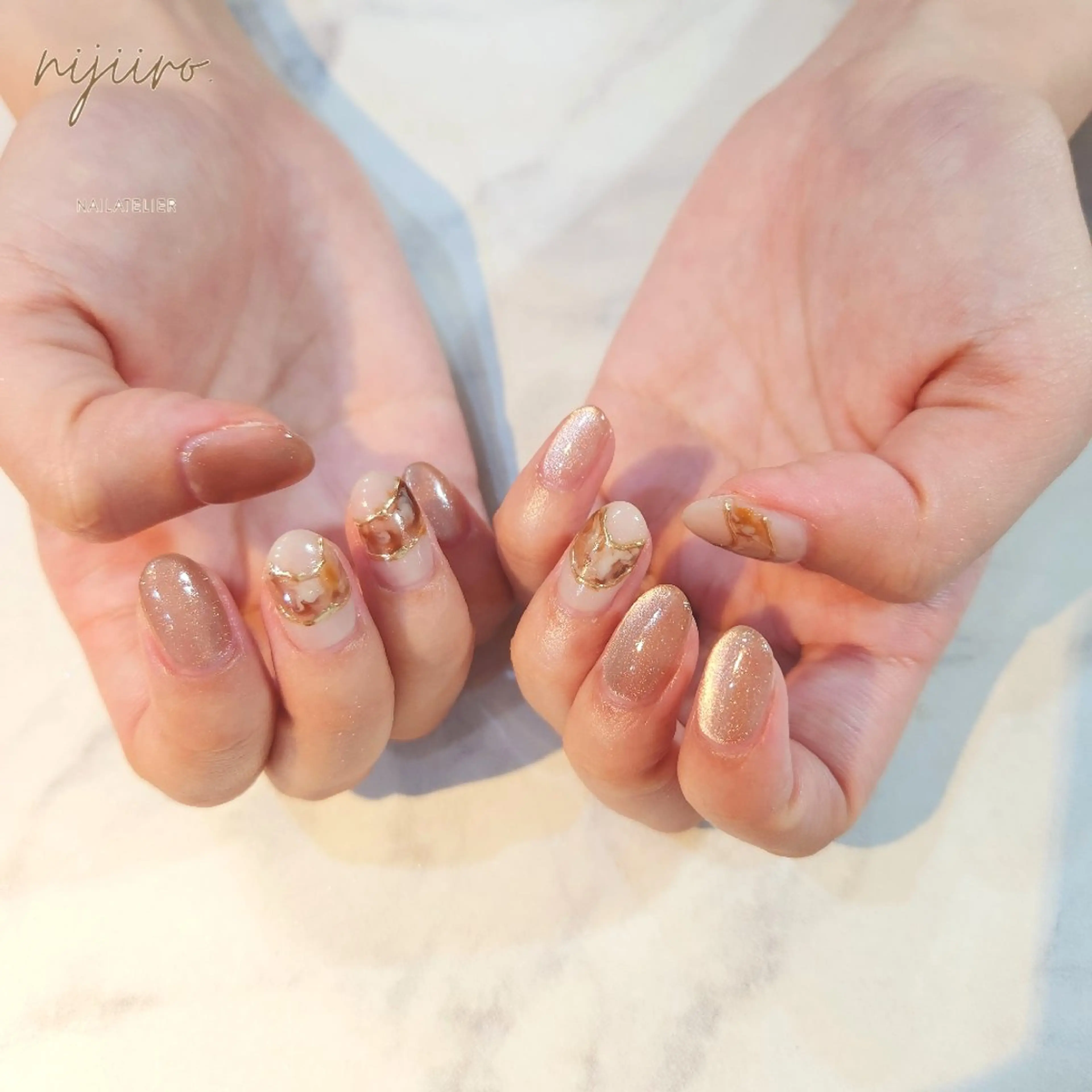 ネイル ハンドネイル nailatelier nijiiro.所属・nijiiro🌈 サトウのネイルデザイン