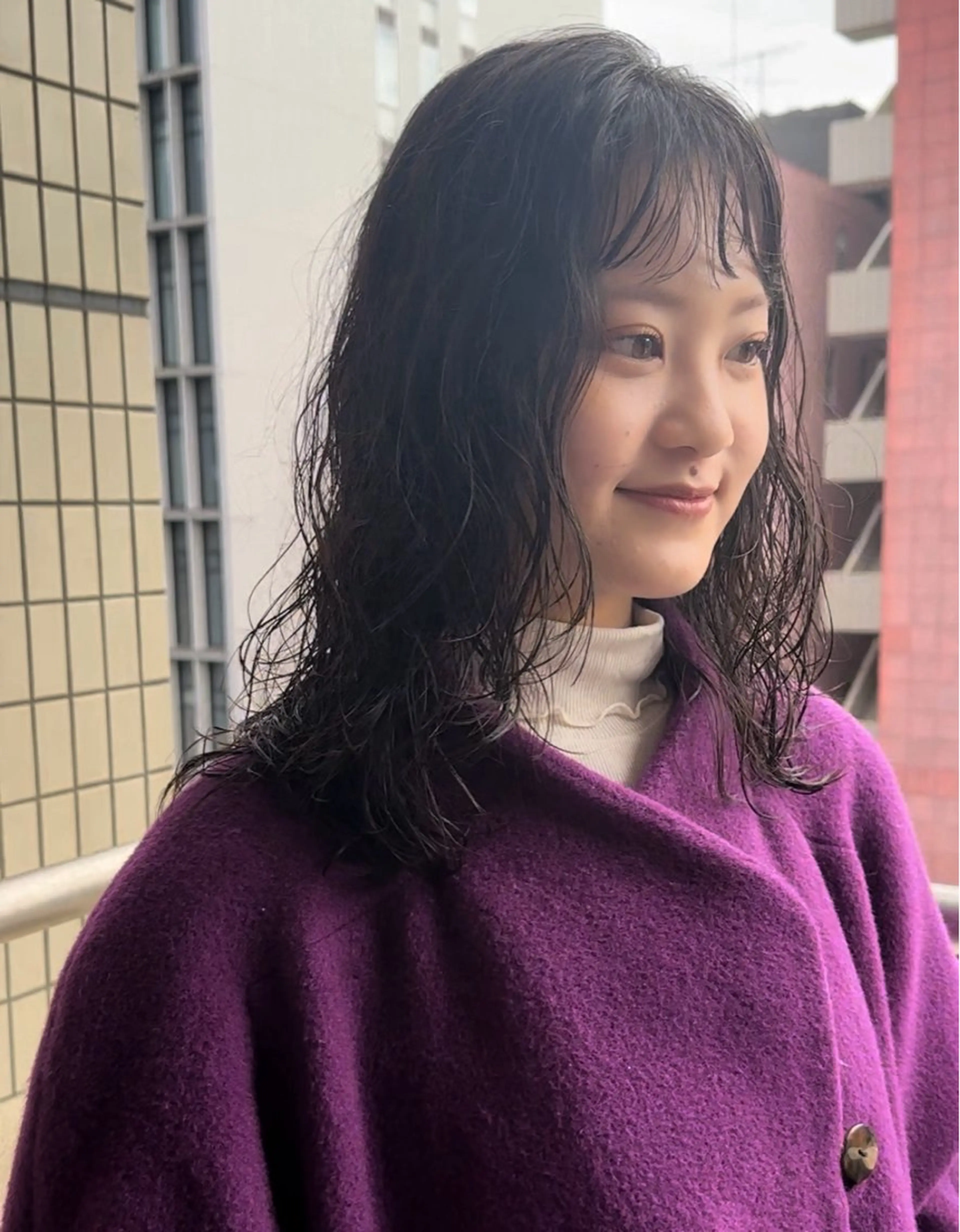 ミディアム パーマ 🛑柔らか透明感 カラー🛑大谷のヘアスタイル