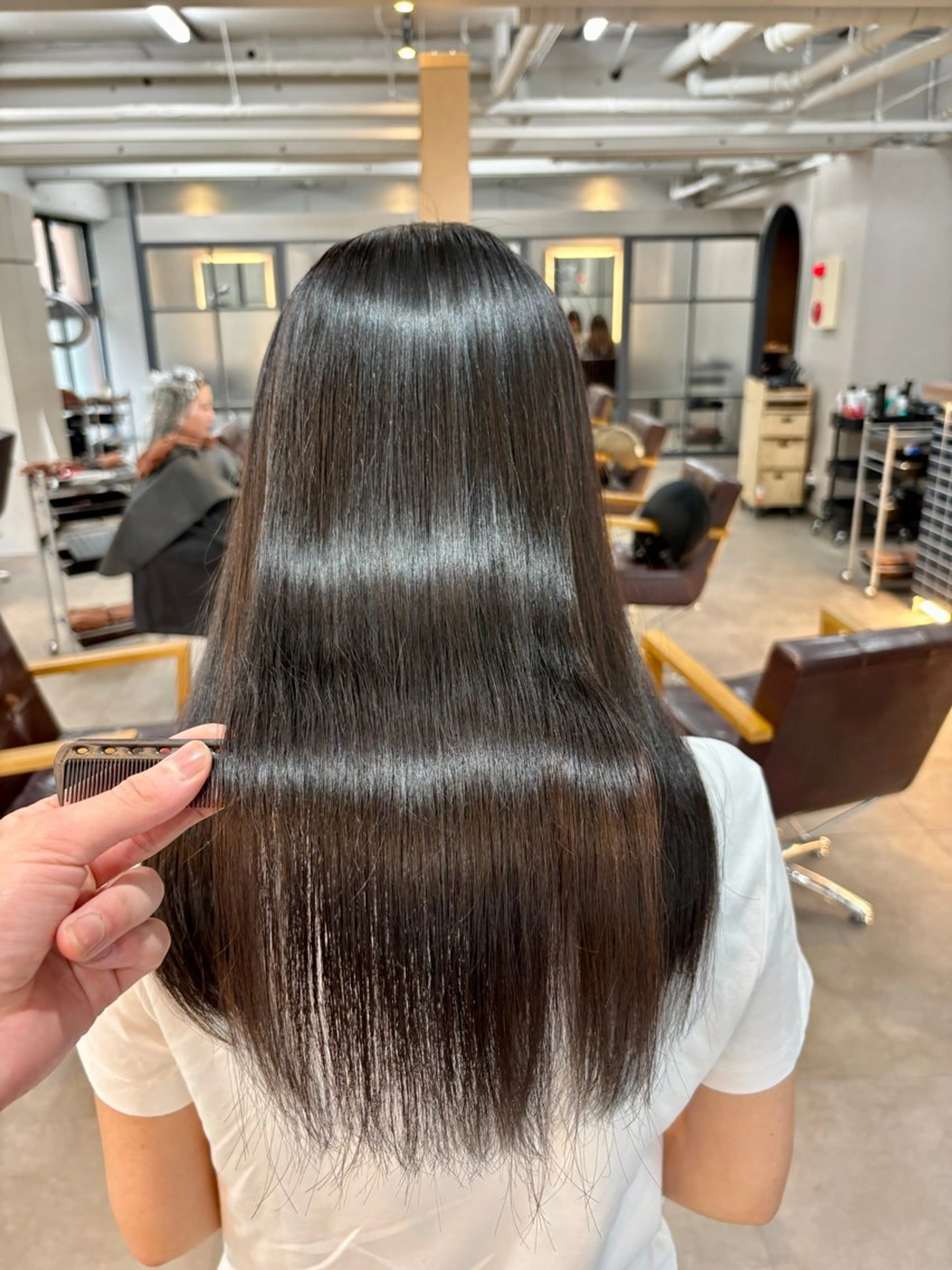 セミロング 縮毛矯正 縮毛矯正 トリートメント 💎艶髪／美髪特化 世麗💎のヘアスタイル