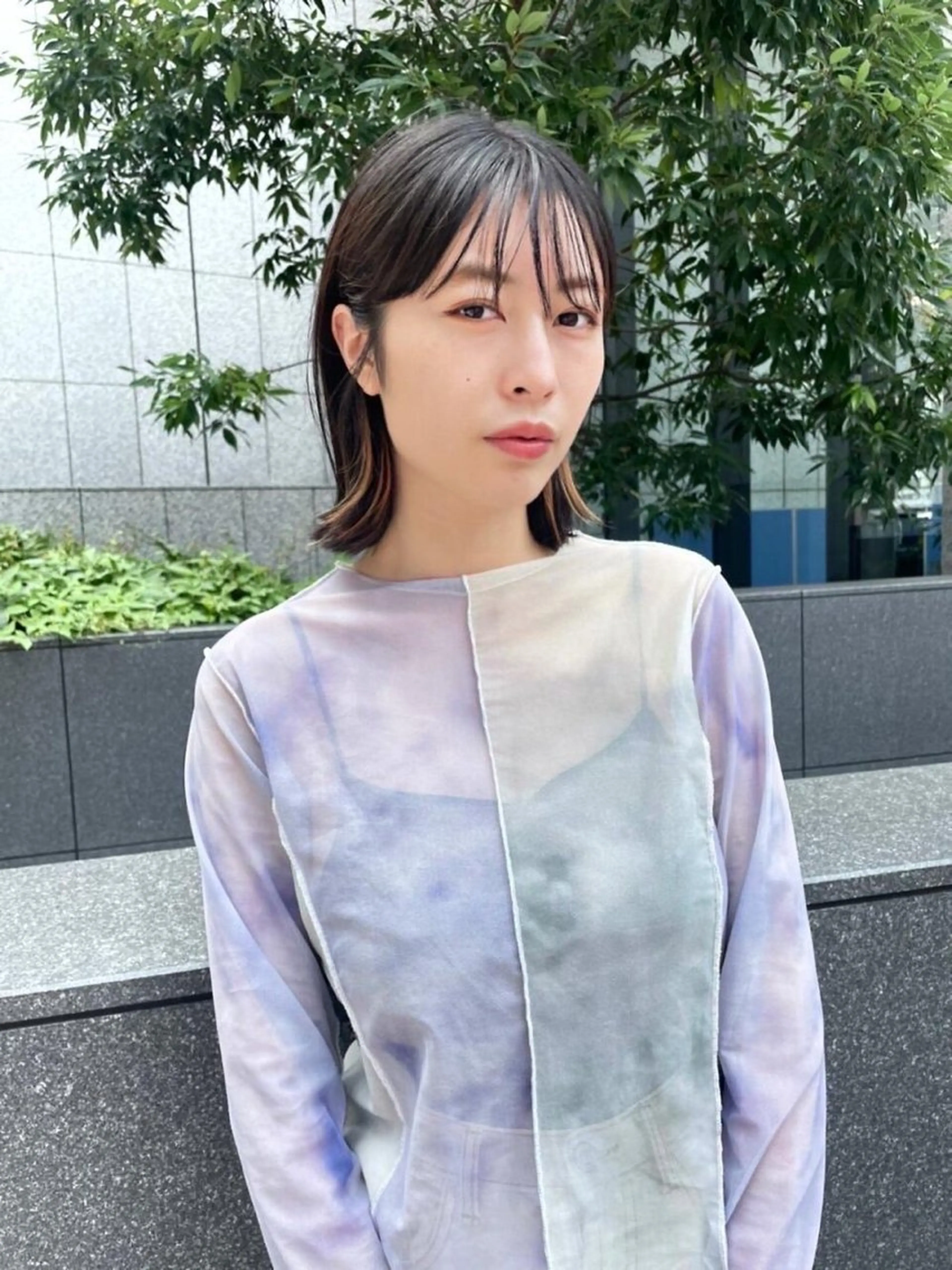 カラー インナーカラー やさかわ ももかのヘアスタイル