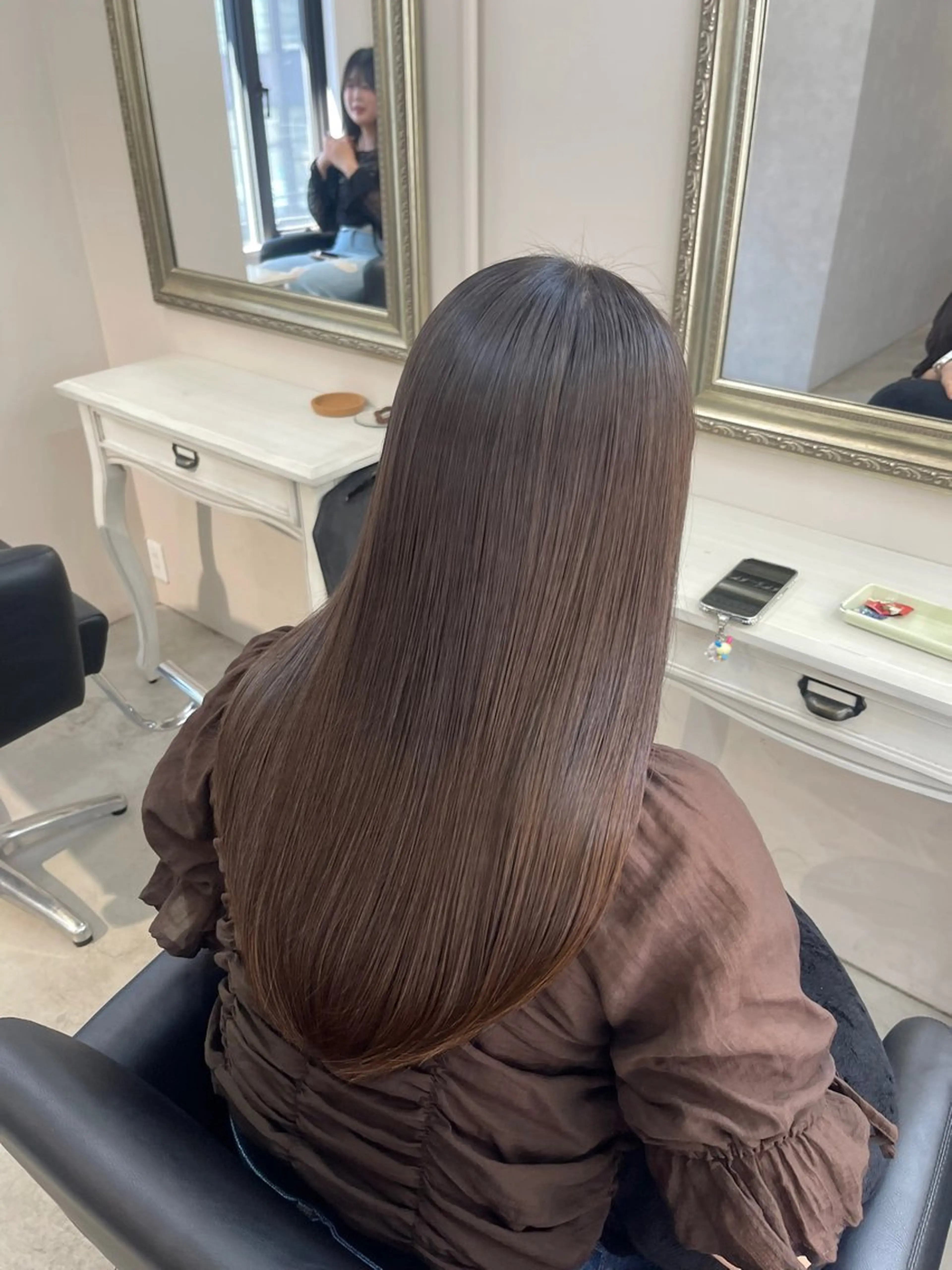 ロング 髪質改善 カット 縮毛矯正 堀江/艶髪/透明感 カラー/NENE🫧のヘアスタイル