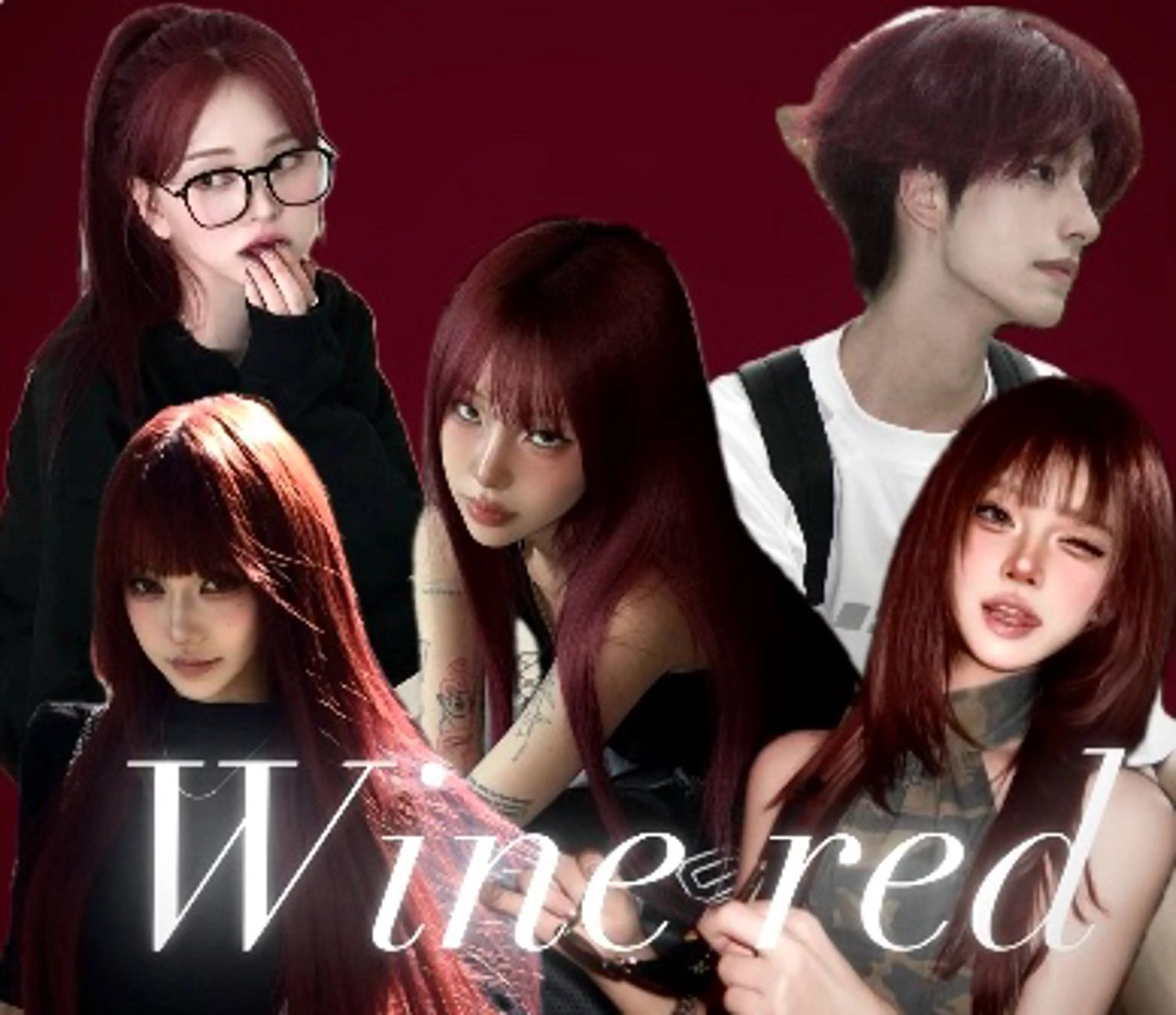 ロング カラー ブリーチ レッドカラー ヘアカラー 栗谷 竜希のヘアスタイル