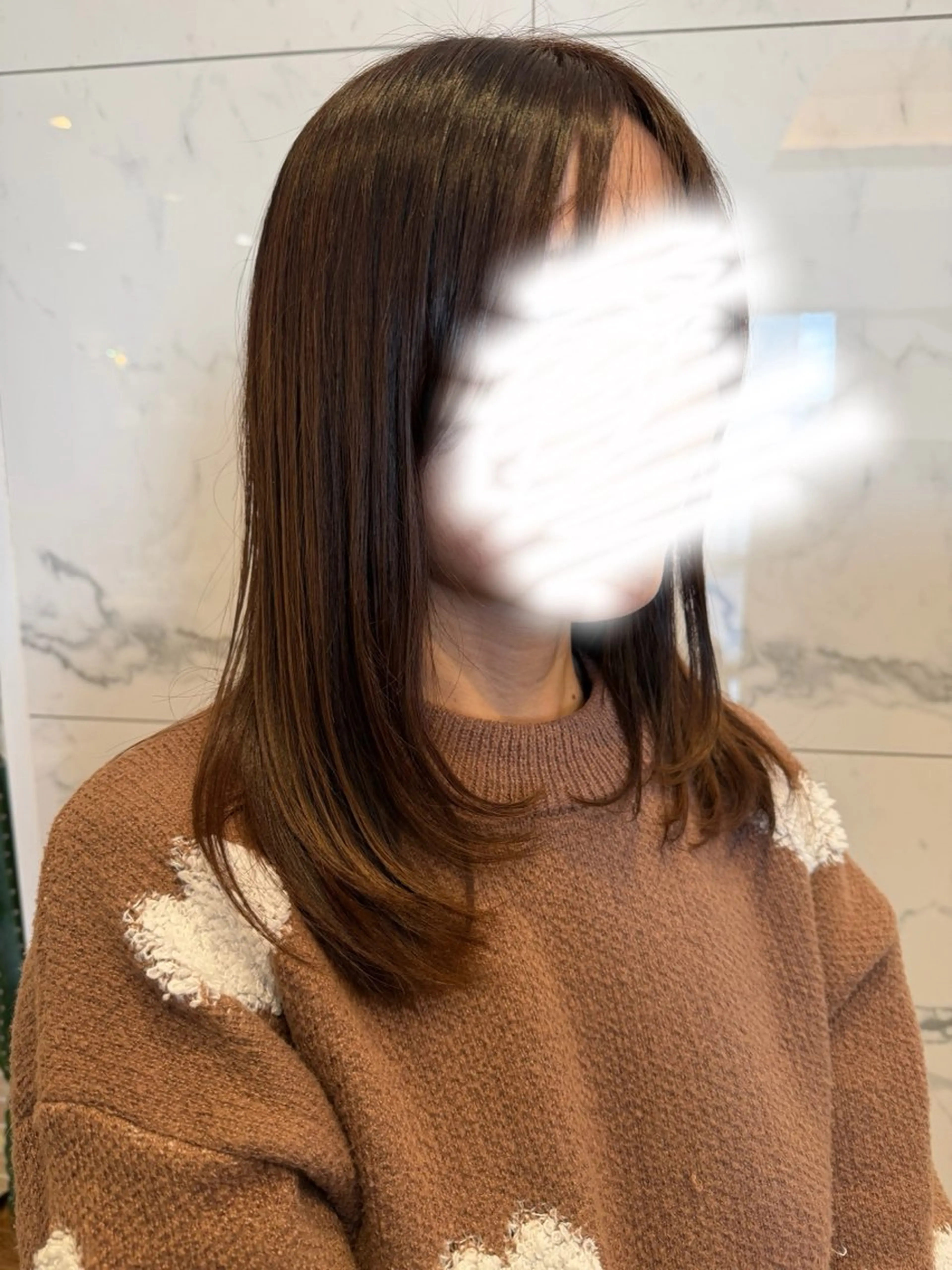 セミロング 顔周りカット レイヤーカット カット 木村 綺音のヘアスタイル