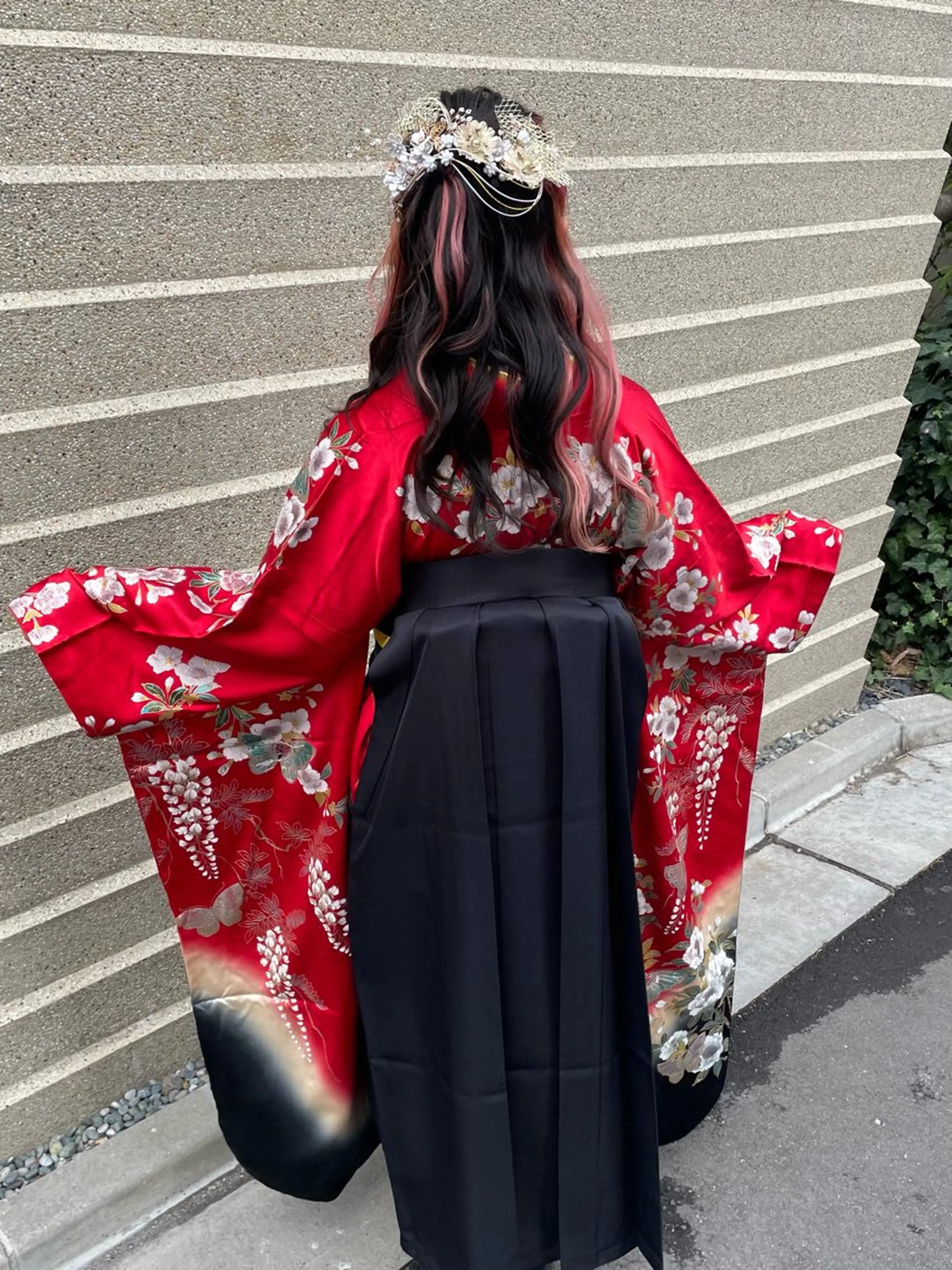 セミロング 卒業式のヘアスタイル 学生 韓国風ヘア 着付け 当日予約大歓迎💕/ Chisatoのその他イメージ