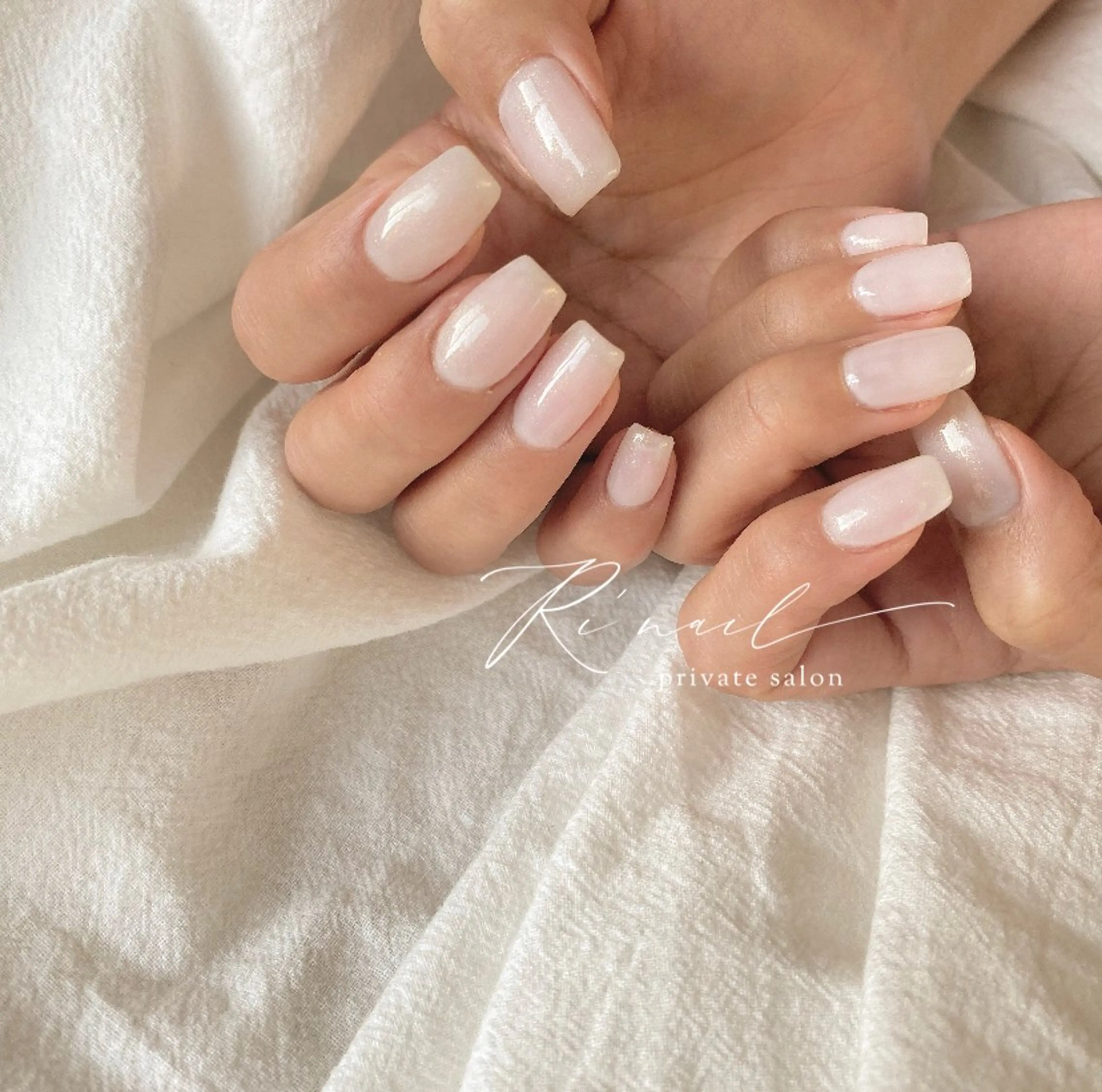 ネイル ワンカラーネイル ホワイト ISHIWATA LINAのネイルデザイン