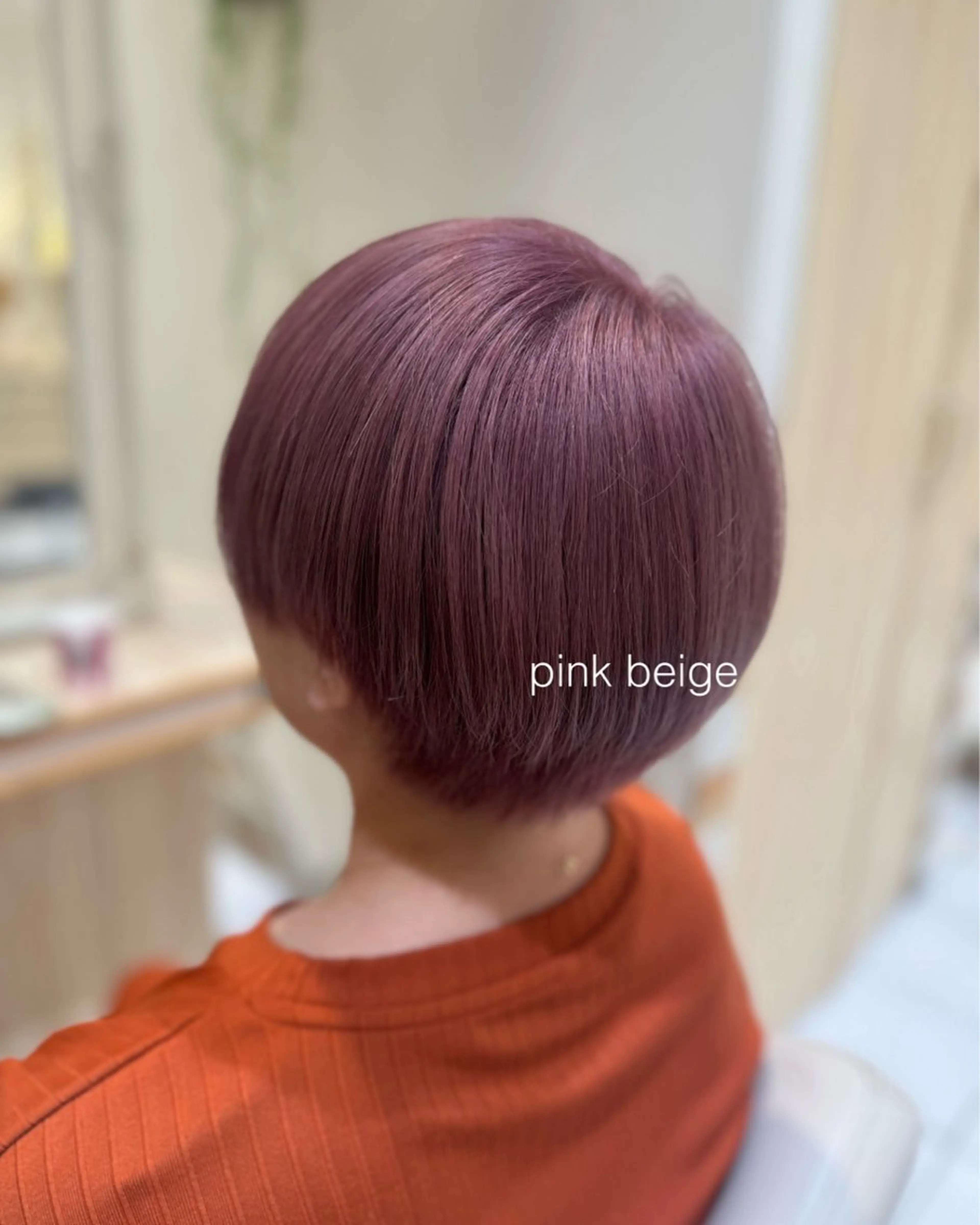 ショート Notoミルクティー グレージュカラーのヘアスタイル