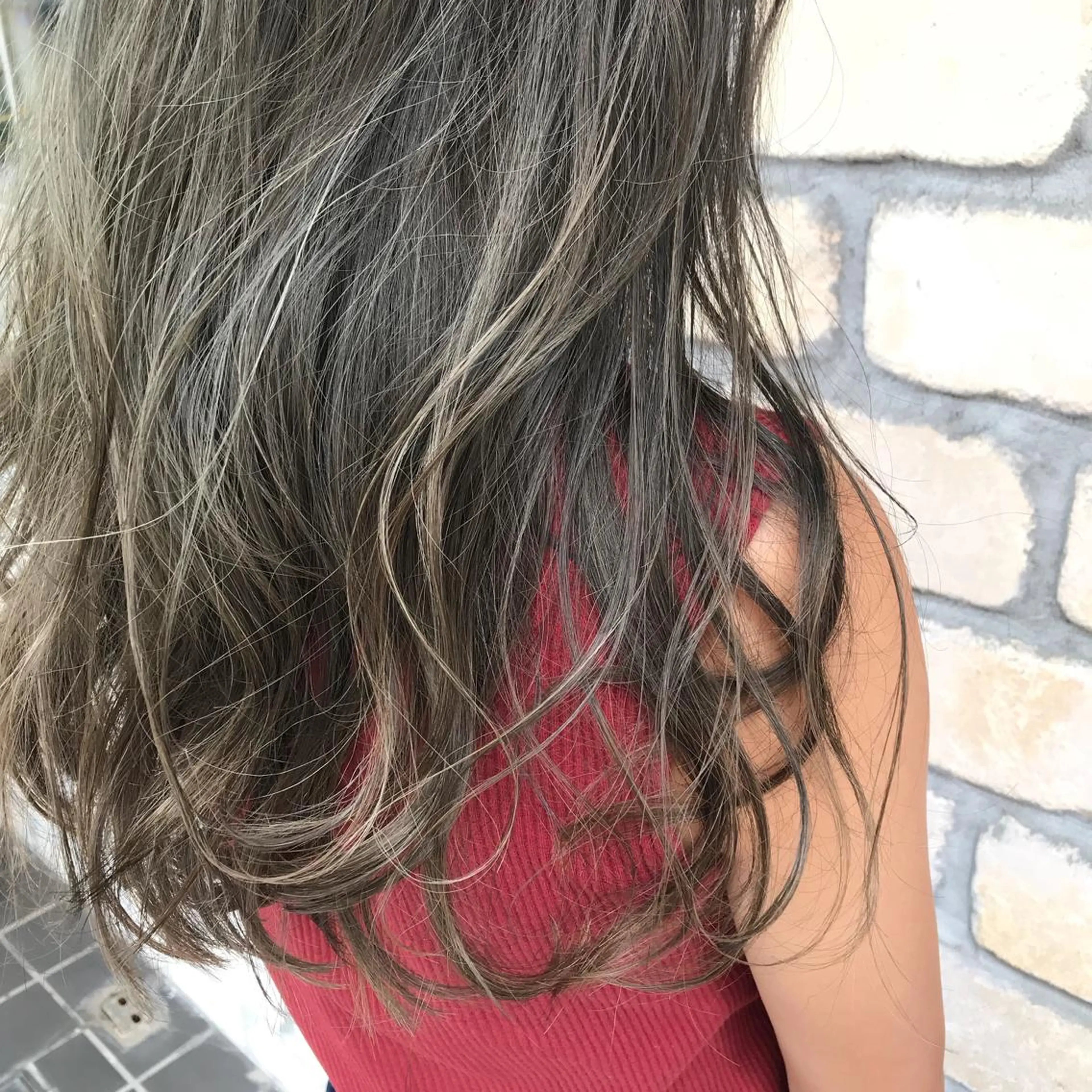 ロング カラー ブリーチ ハイライトカラー ハイライト emme エミィ/立川のヘアスタイル