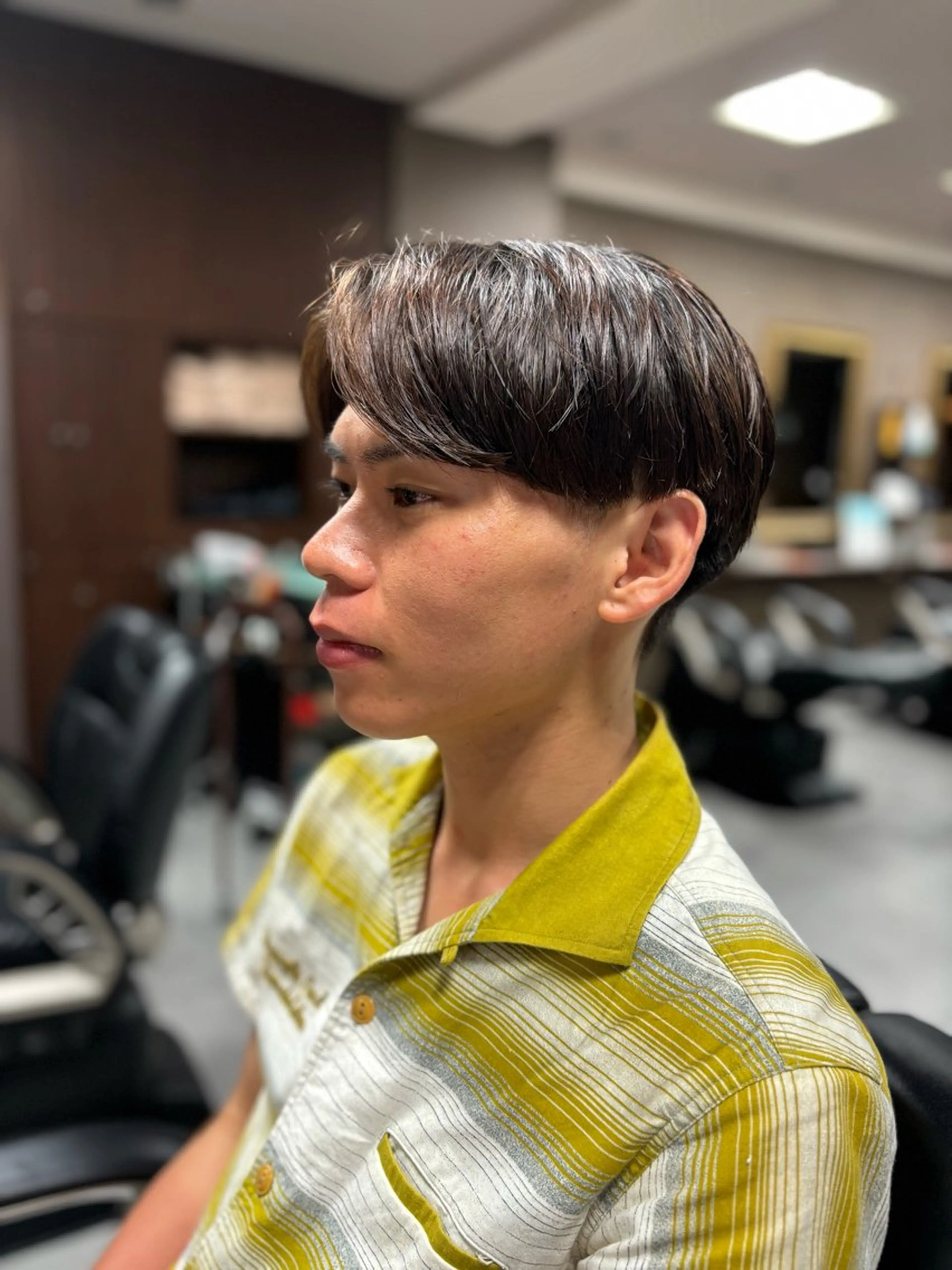 ミディアム メンズ バーバーショップ涼桜新町店所属・田中大 パーマ/メンズカットのヘアスタイル