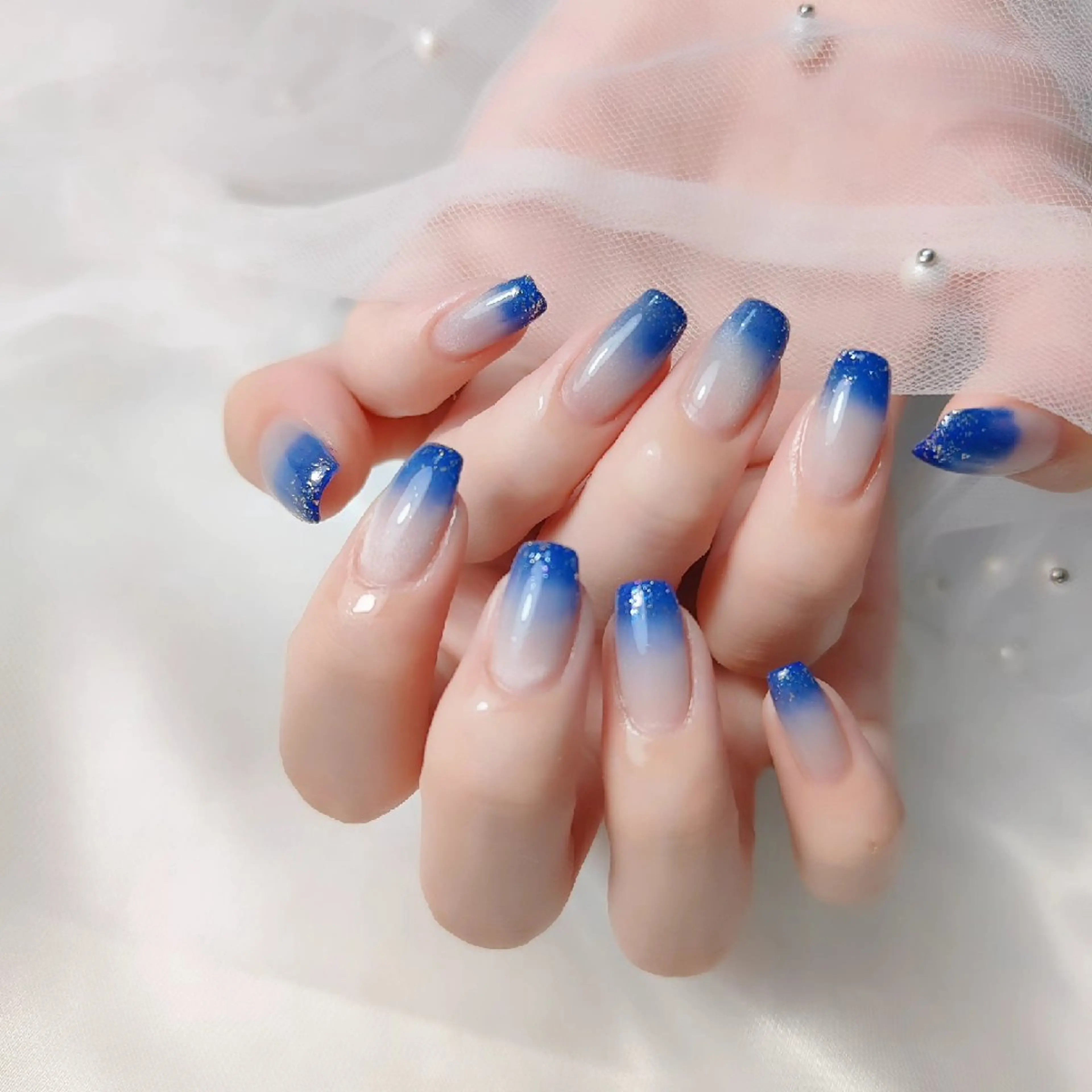 ネイル フラッシュネイル グラデーション CLEAR NAILのネイルデザイン