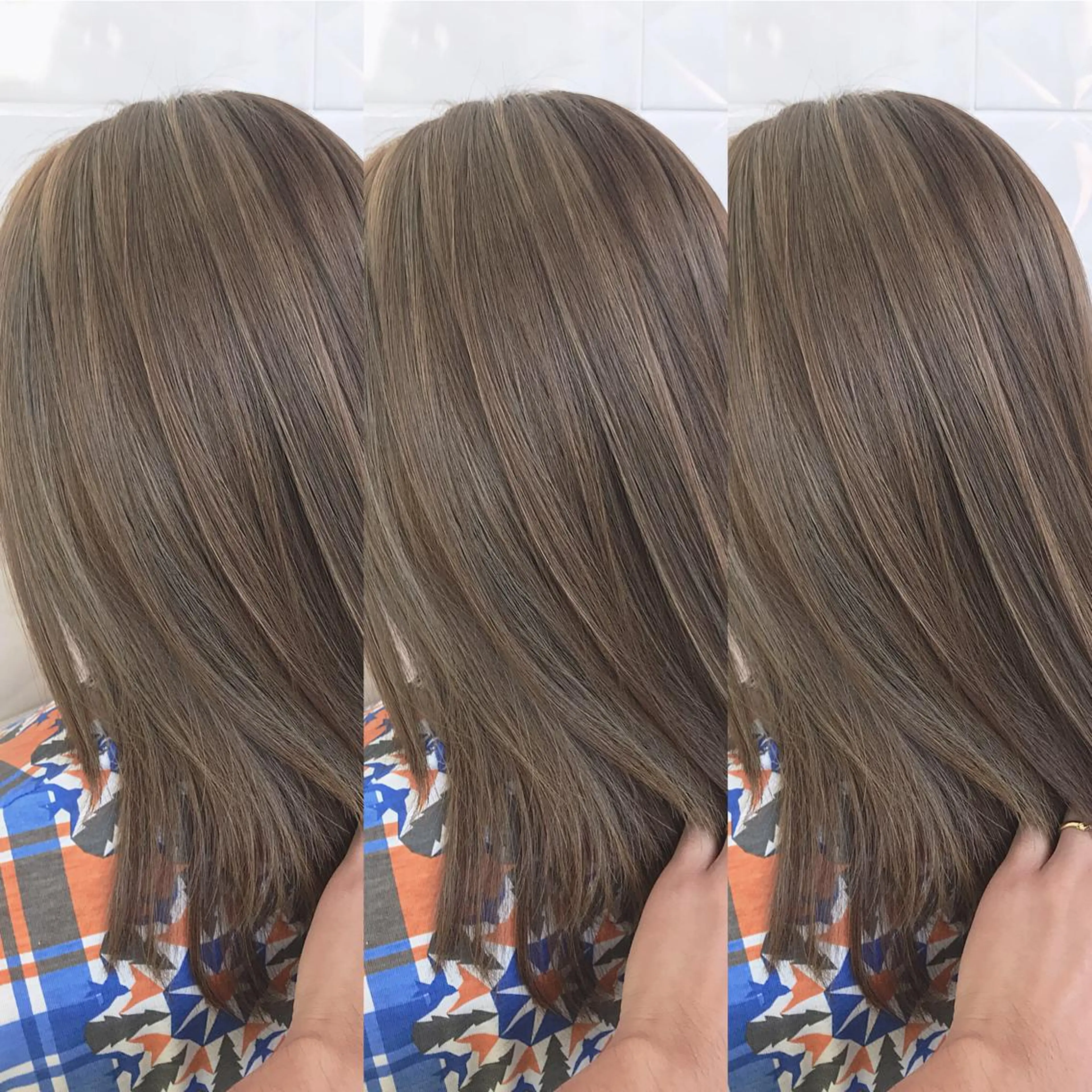 セミロング カラー ハイライトカラー ハイライト カット ヘアカラー トリートメント 💗艶×髪改善カラー 特化💗AYAKIのヘアスタイル