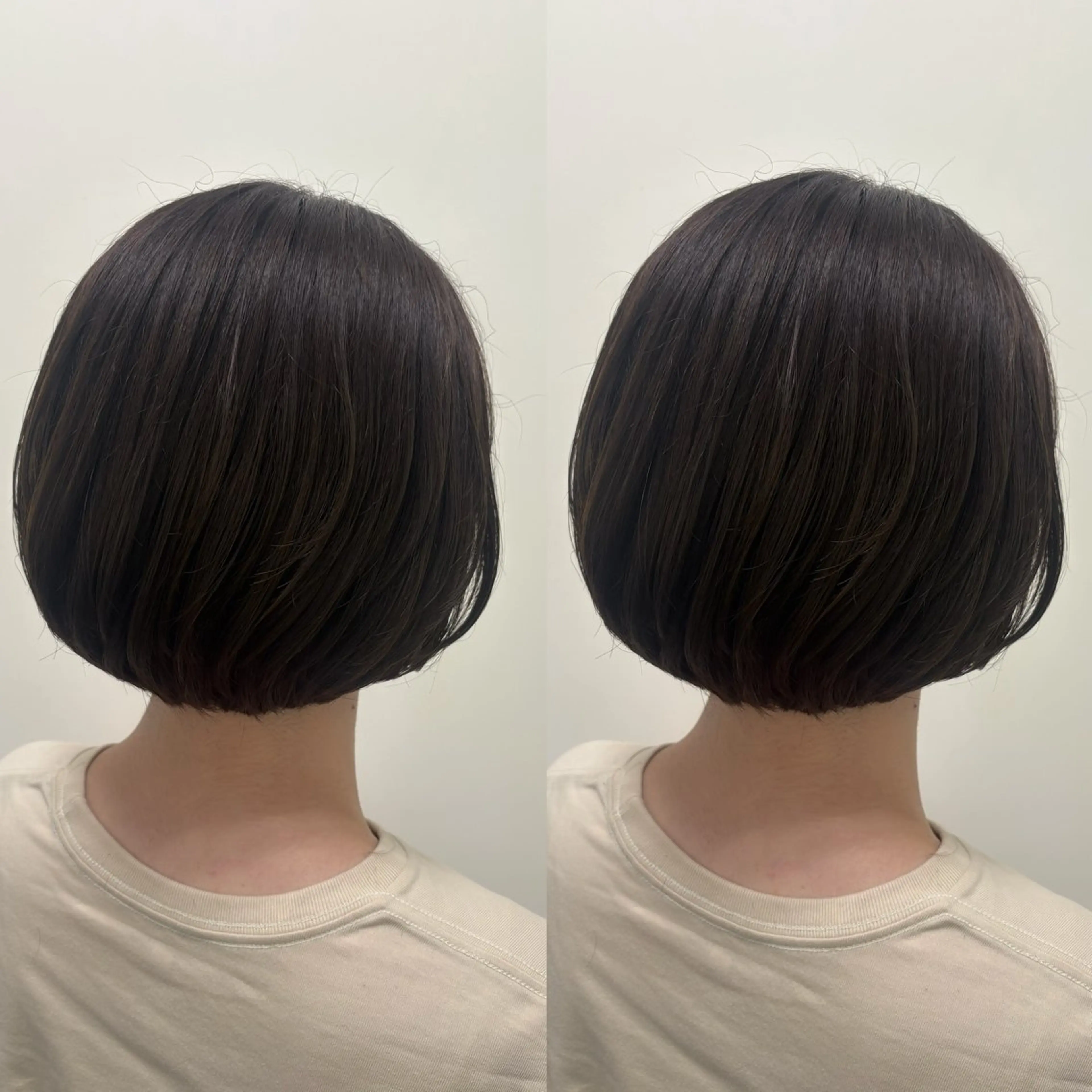 ショート ボブ カット ヘアカラー 韓国風骨格カット 艶カラー🩶髙林夏美のヘアスタイル