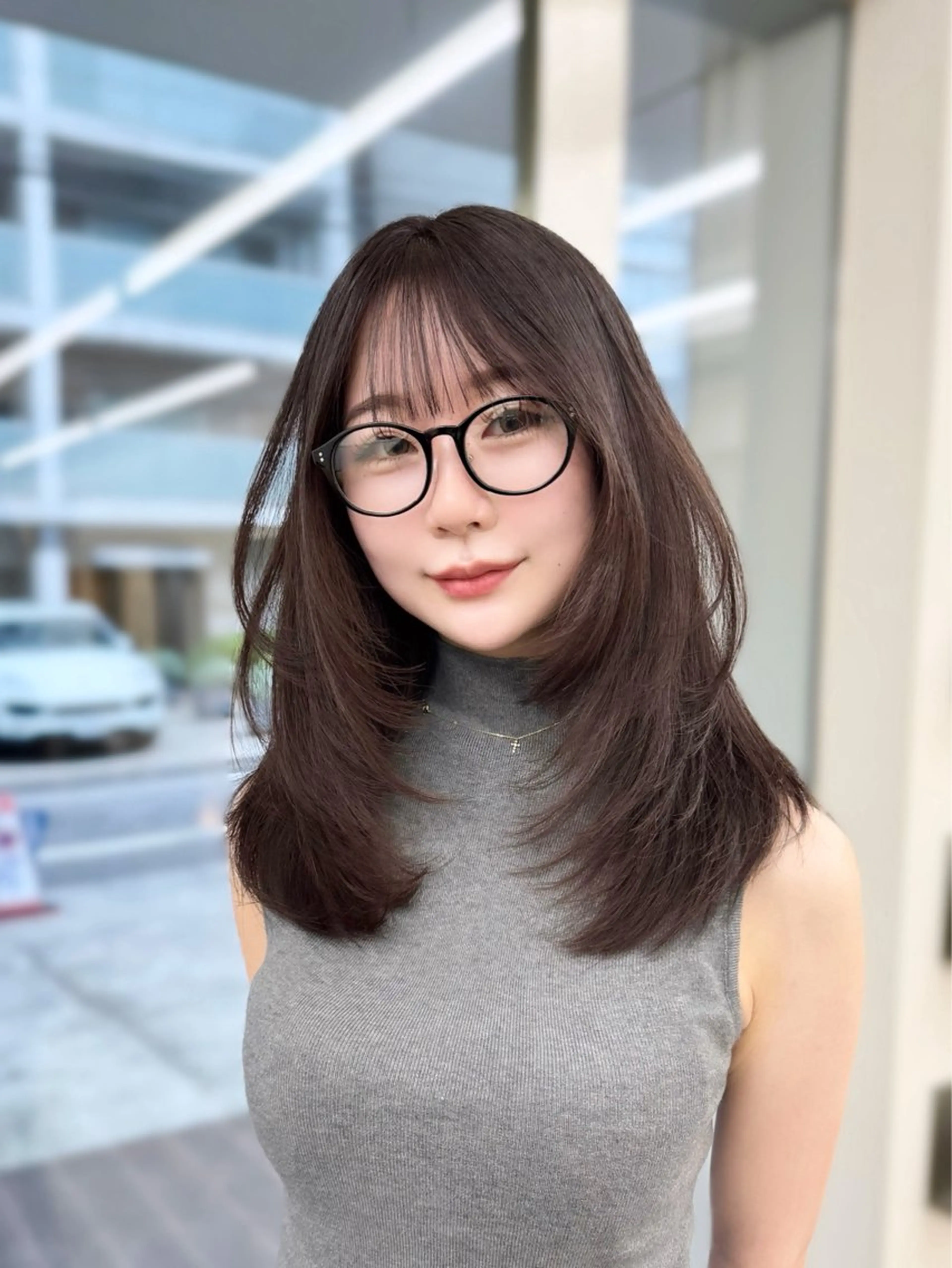 ミディアム カラー カット ヘアカラー トリートメント 🦋韓国系指名No1 店長/圓山 祐也🦋のヘアスタイル