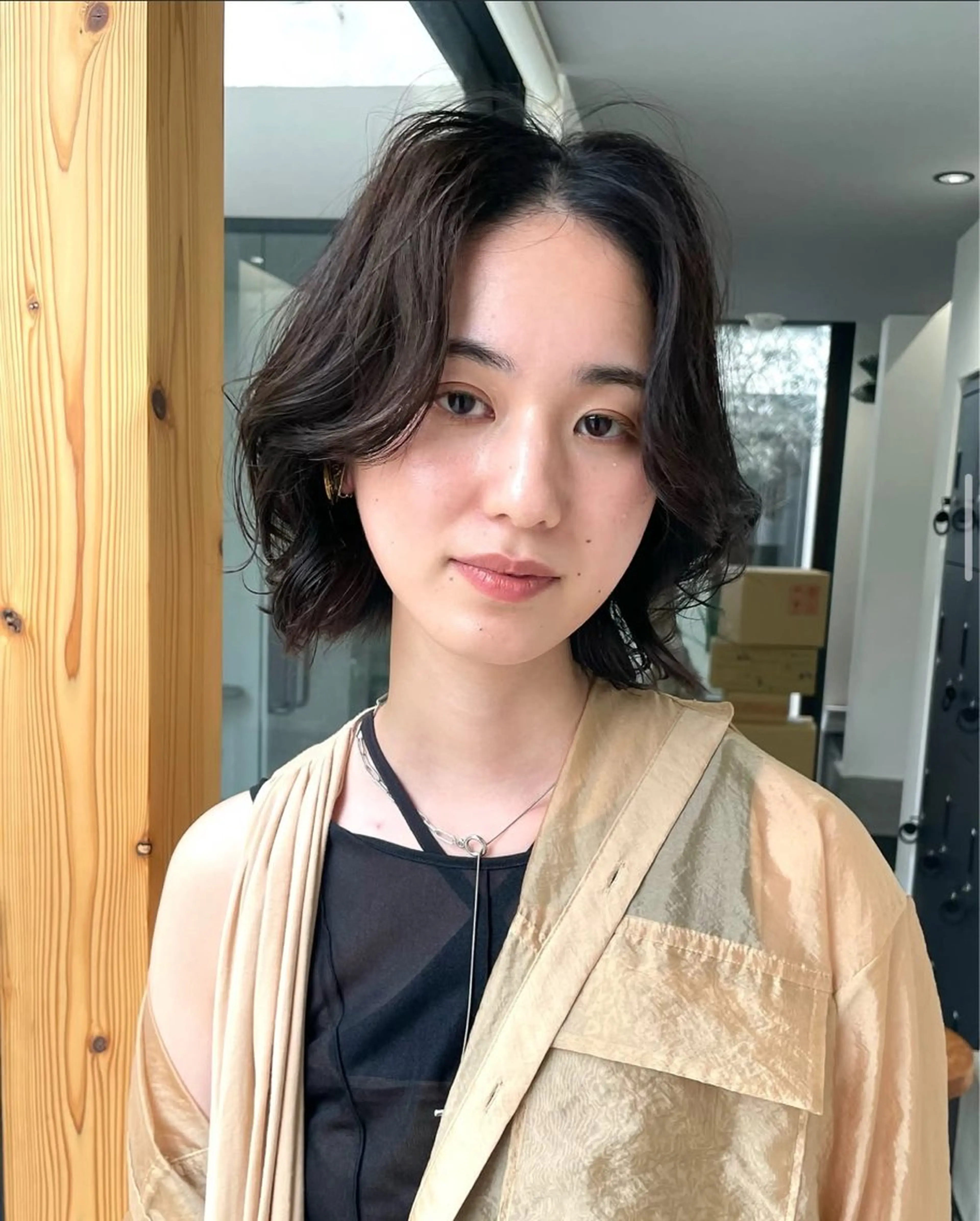 ミディアム カラー ブリーチモデル募集 古内柊のヘアスタイル