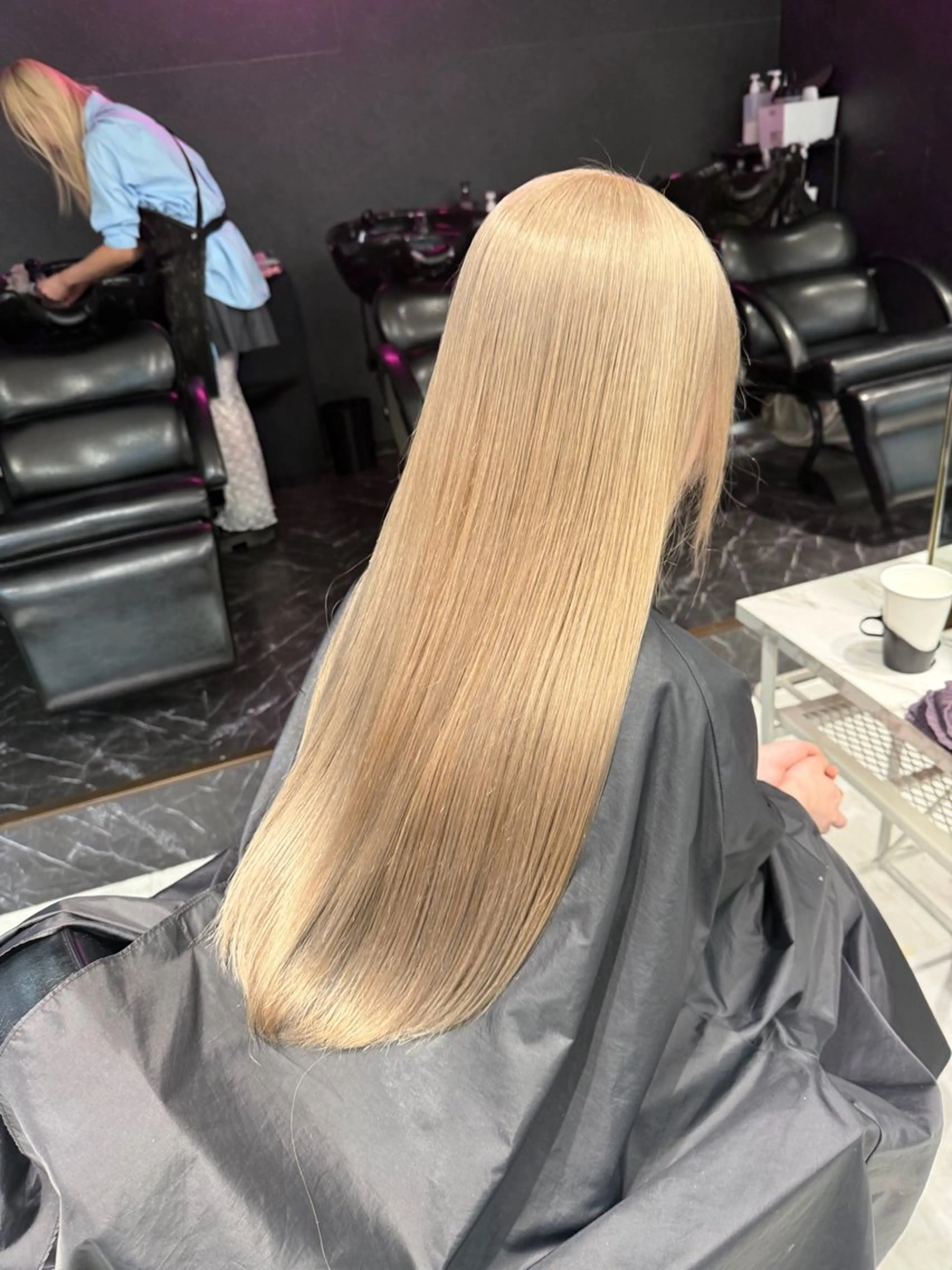 ロング カラー ヘアカラー トリートメント ヘアセット ハイトーンレイヤー 🦋🌷Shuriのヘアスタイル