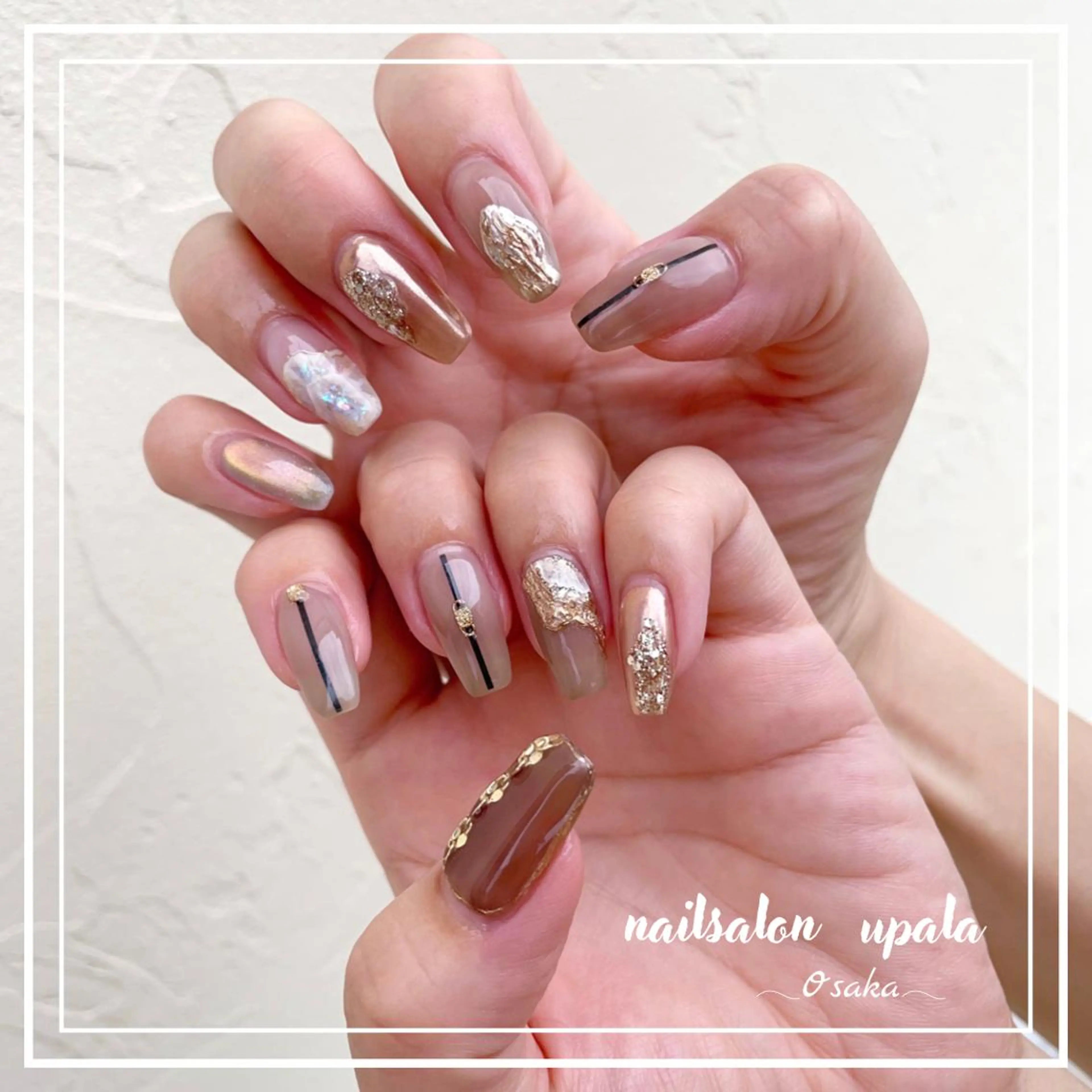 ネイル フットネイル ミラーネイル ニュアンスネイル オレンジ 夏ネイル ハンドネイル upala Mayukoのネイルデザイン