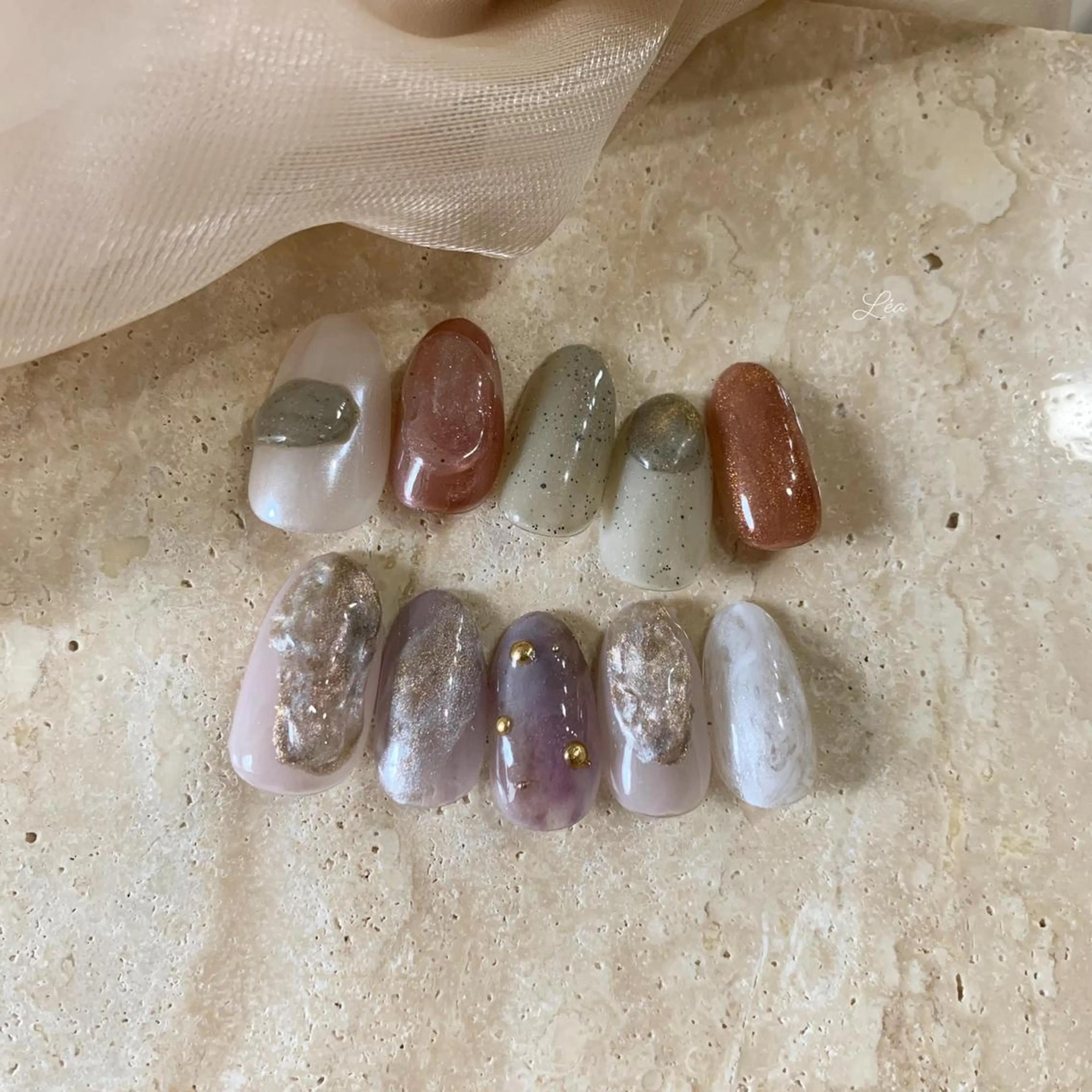 ネイル ジェルネイル パラジェル Léa nailのネイルデザイン