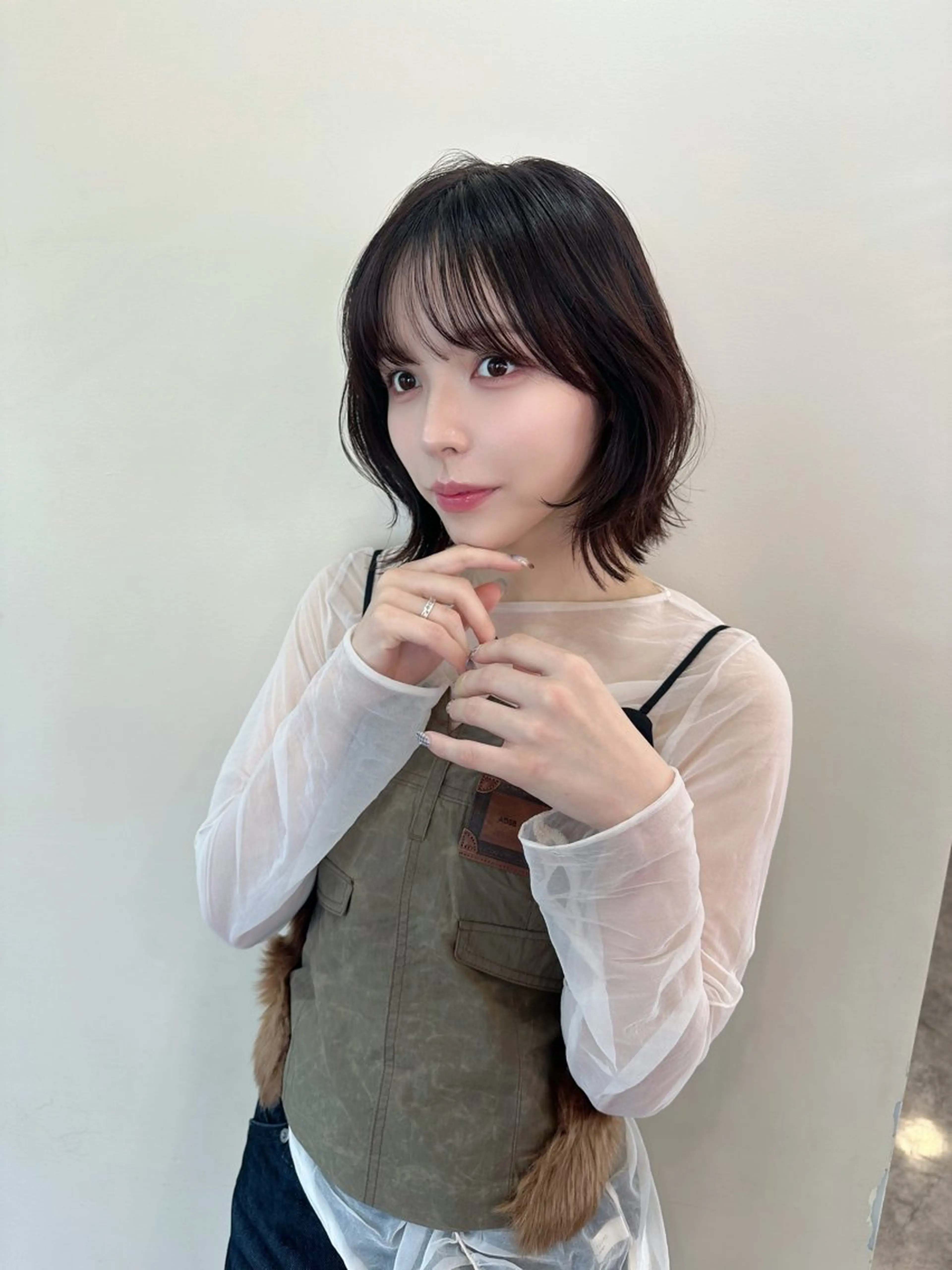 ミディアム ボブ くびれヘア 鎌倉 彩のヘアスタイル