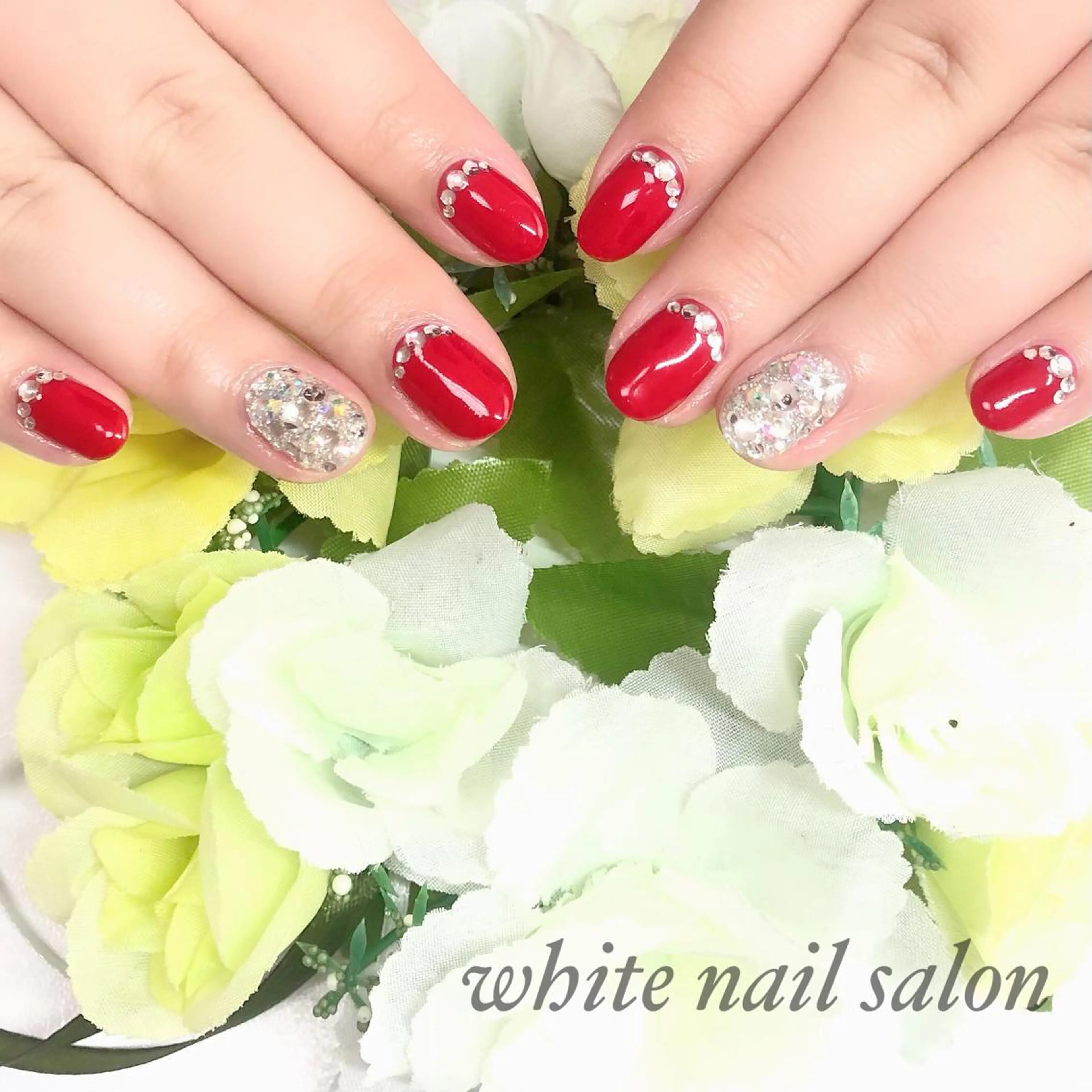 ネイル アートネイル フレンチネイル ジェルネイル ハードジェル 持ち込み ハンドネイル white nail salonのネイルデザイン