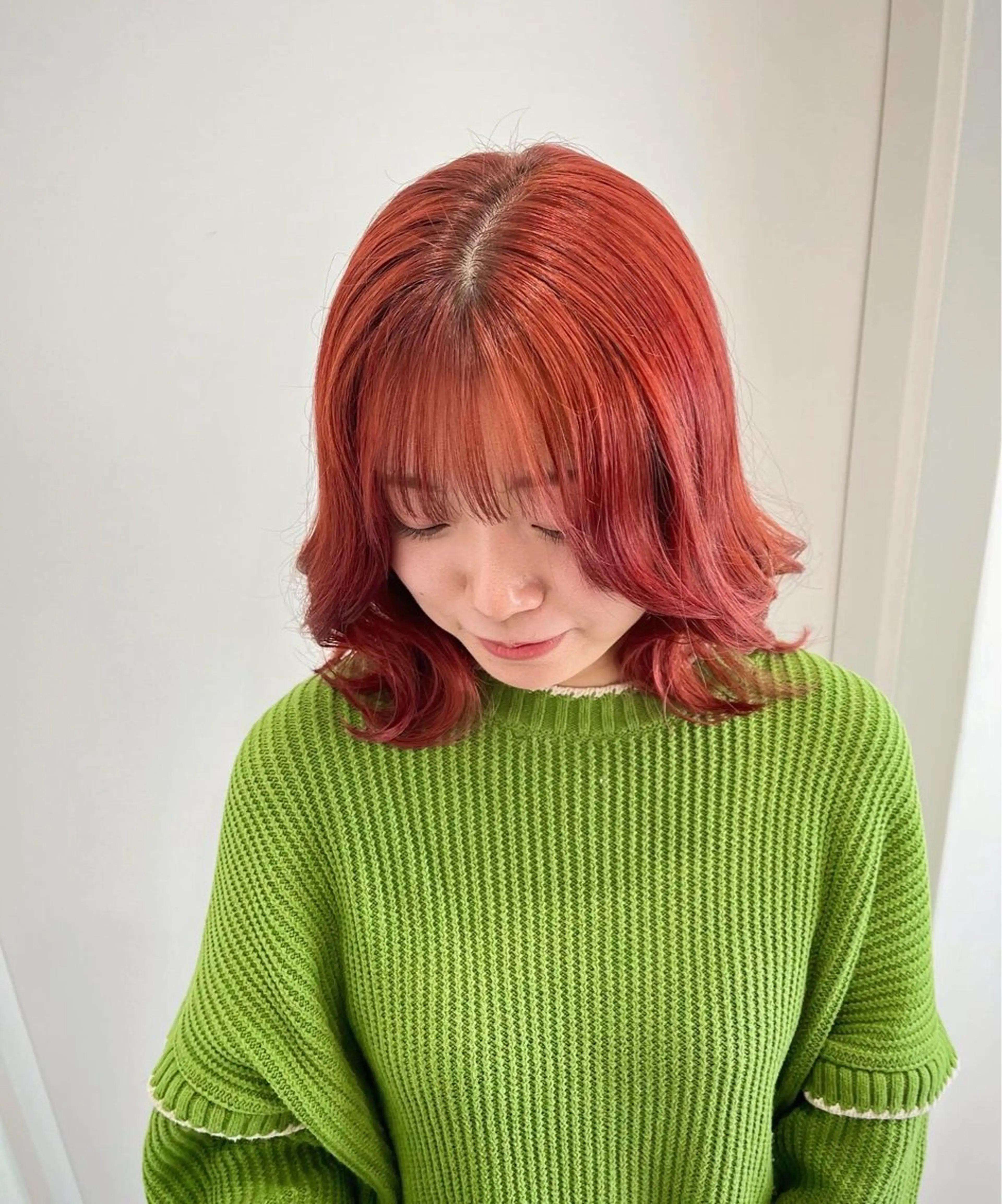 ミディアム カラー 縮毛矯正/ハイトーン /パーマ/前原汐🎐のヘアスタイル