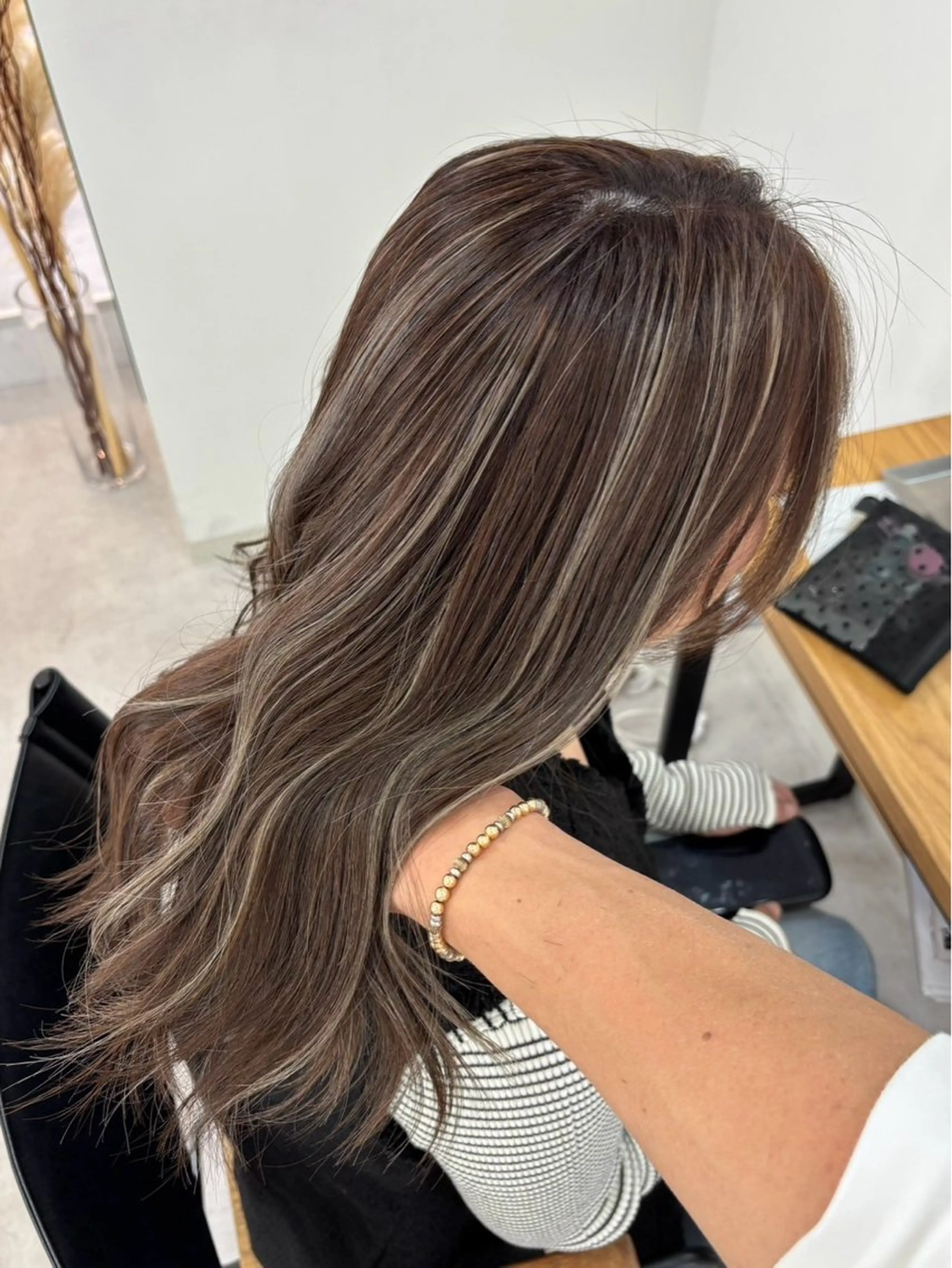 ロング ショートボブ ボブ ハイライト レイヤーカット 縮毛矯正 カット ヘアカラー SUZU/岡山/矯正 ブリーチ/レイヤーのヘアスタイル