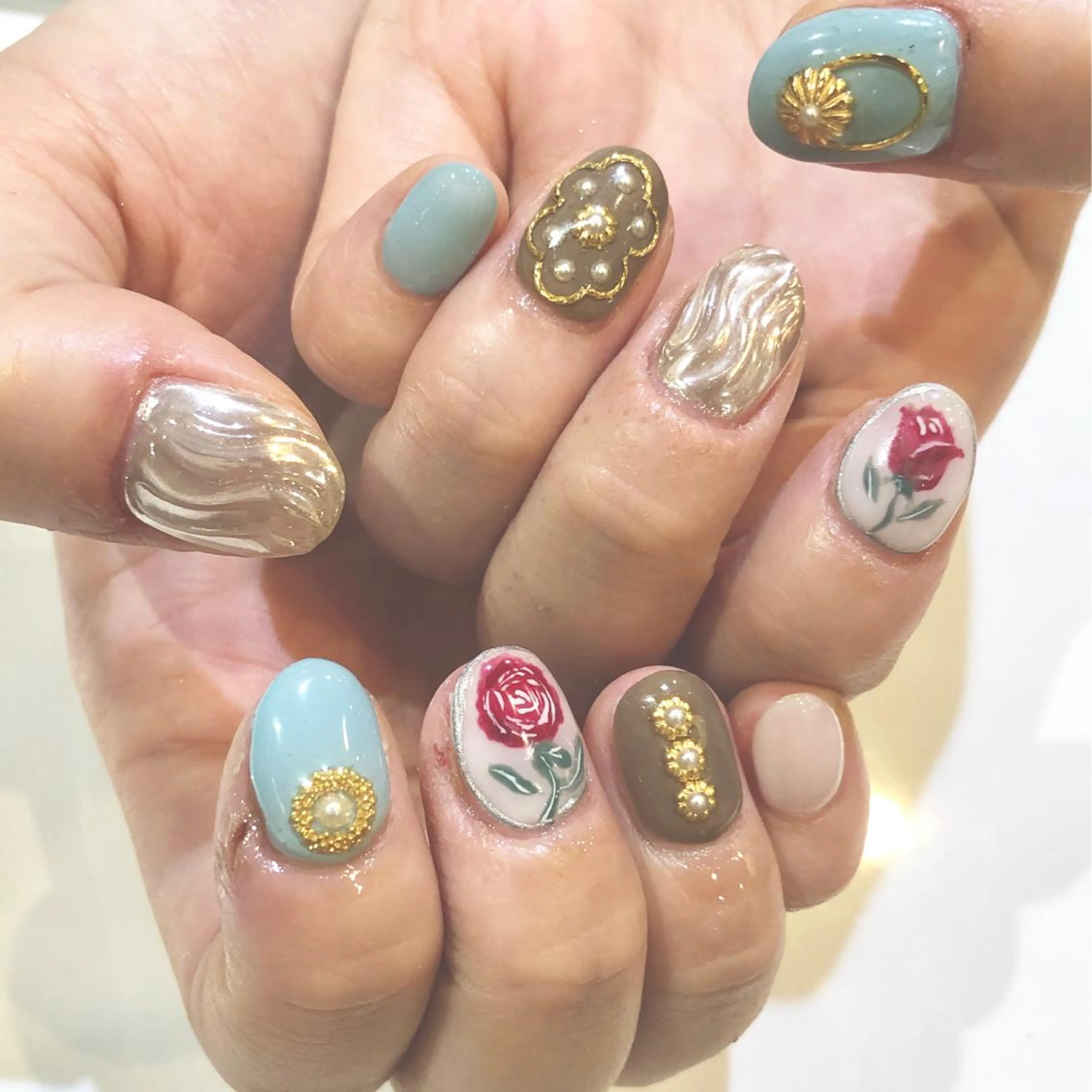 ネイル ガーリー ミラーネイル Can Nail　栄店　【キャンネイル】所属・後藤今日子 CANNAIL栄店のネイルデザイン