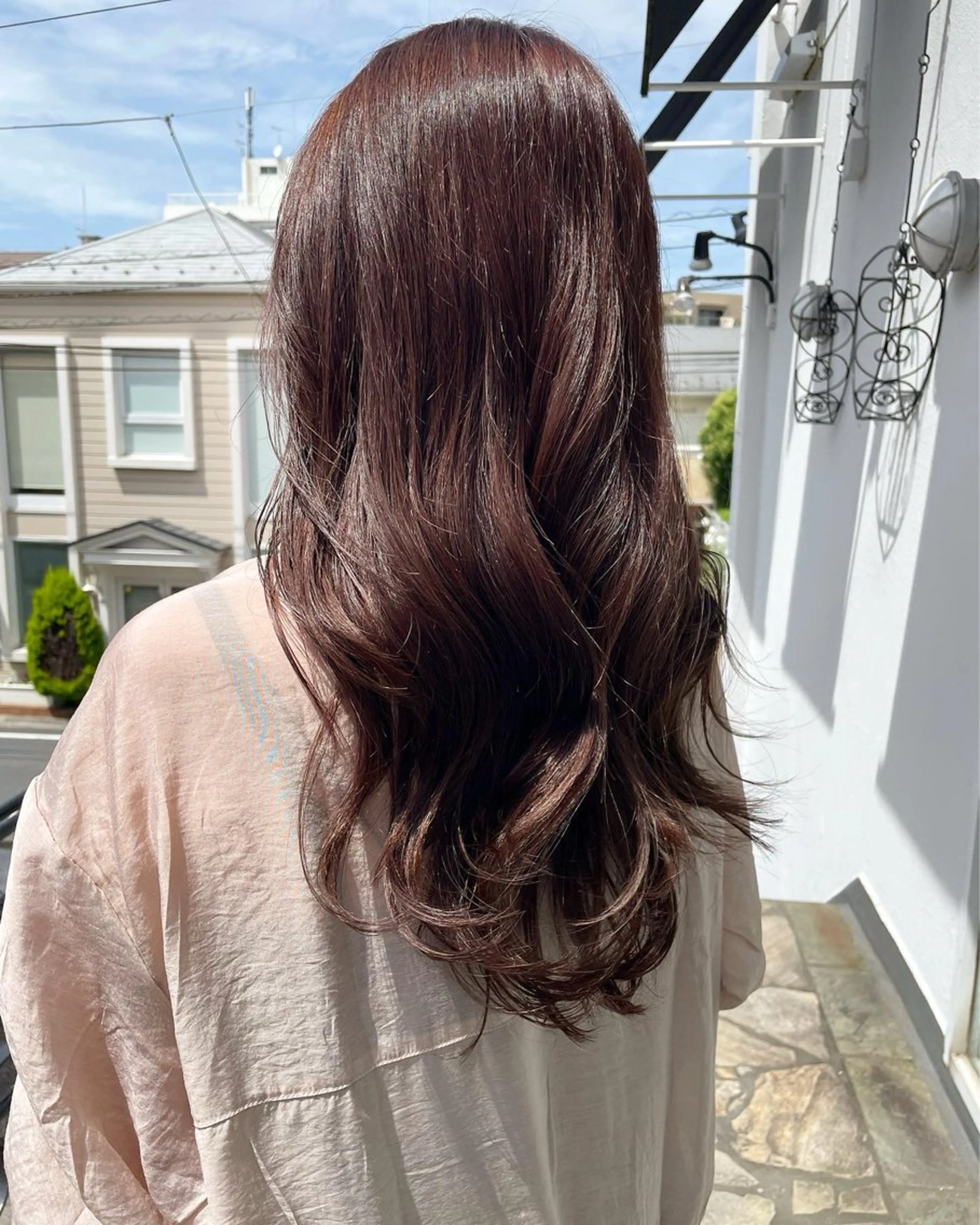 ロング カット ヘアカラー トリートメント 平 ちひろのヘアスタイル