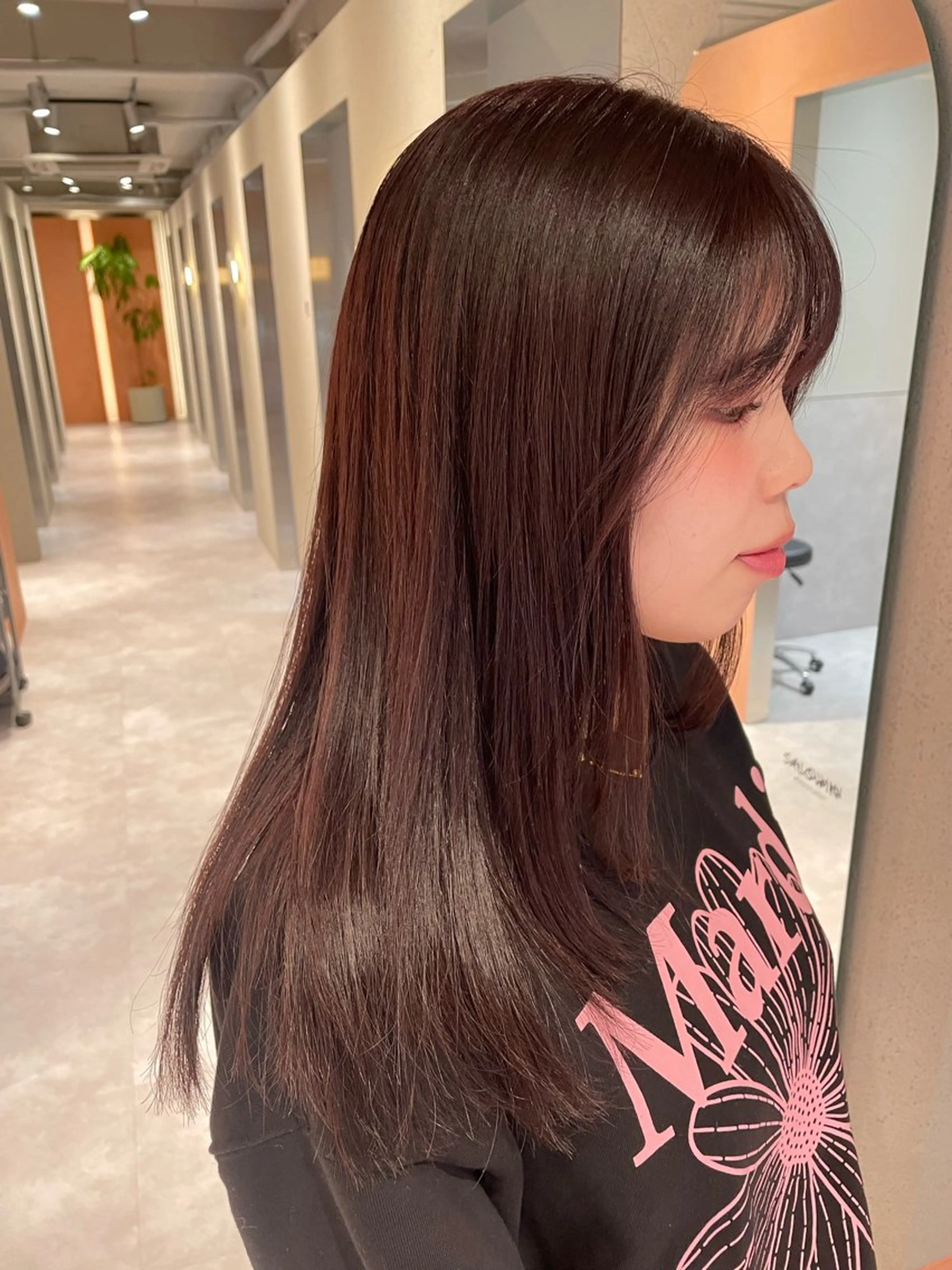 セミロング 縮毛矯正 SALOWIN 立川所属・MAYU /ナチュラルヘア🌷のヘアスタイル