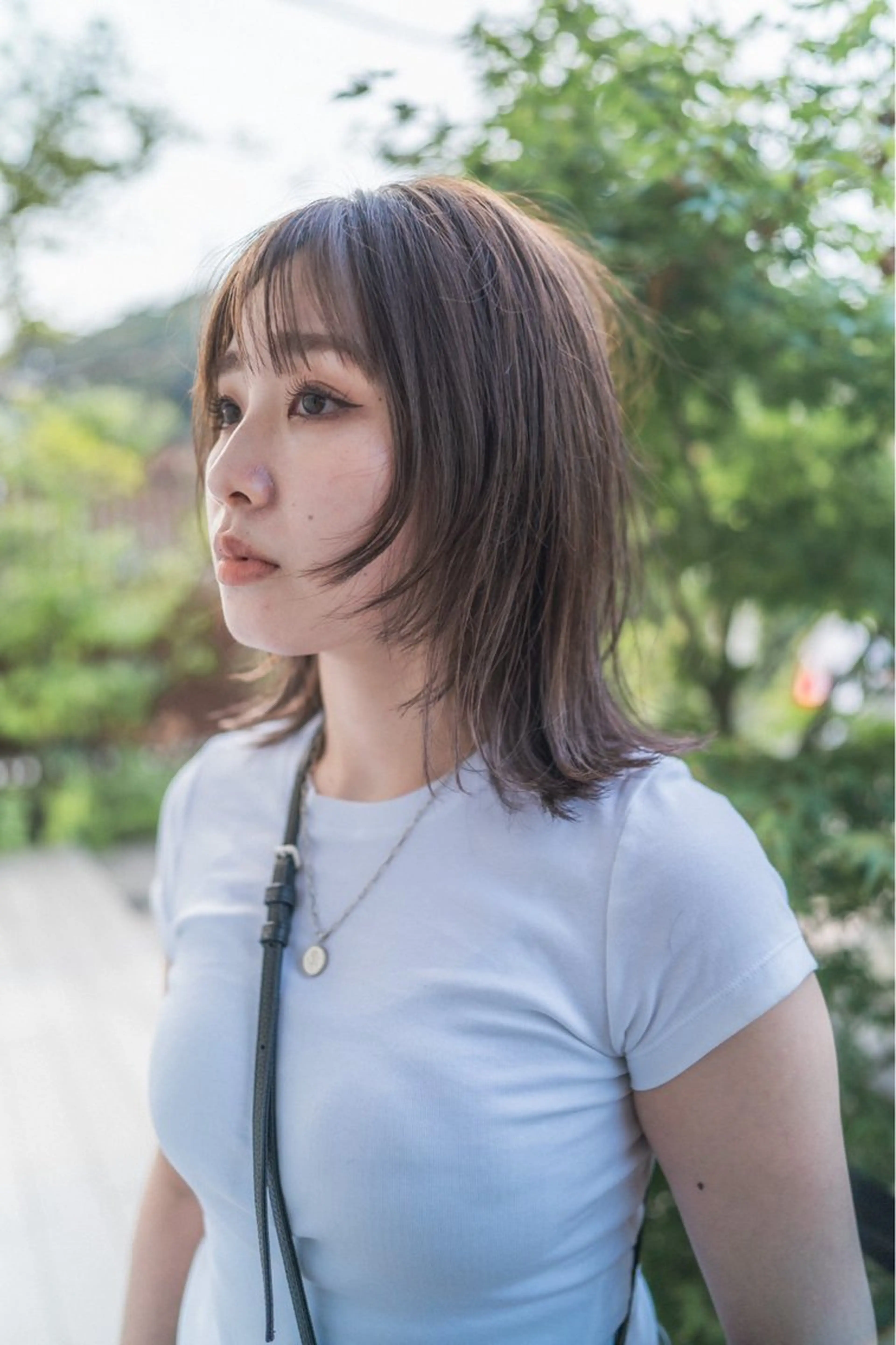 ミディアム カラー ミディアムレイヤー アッシュ ベージュカラー 透明感カラー レイヤーカット 似合わせカット🫧 /パーマRINAのヘアスタイル