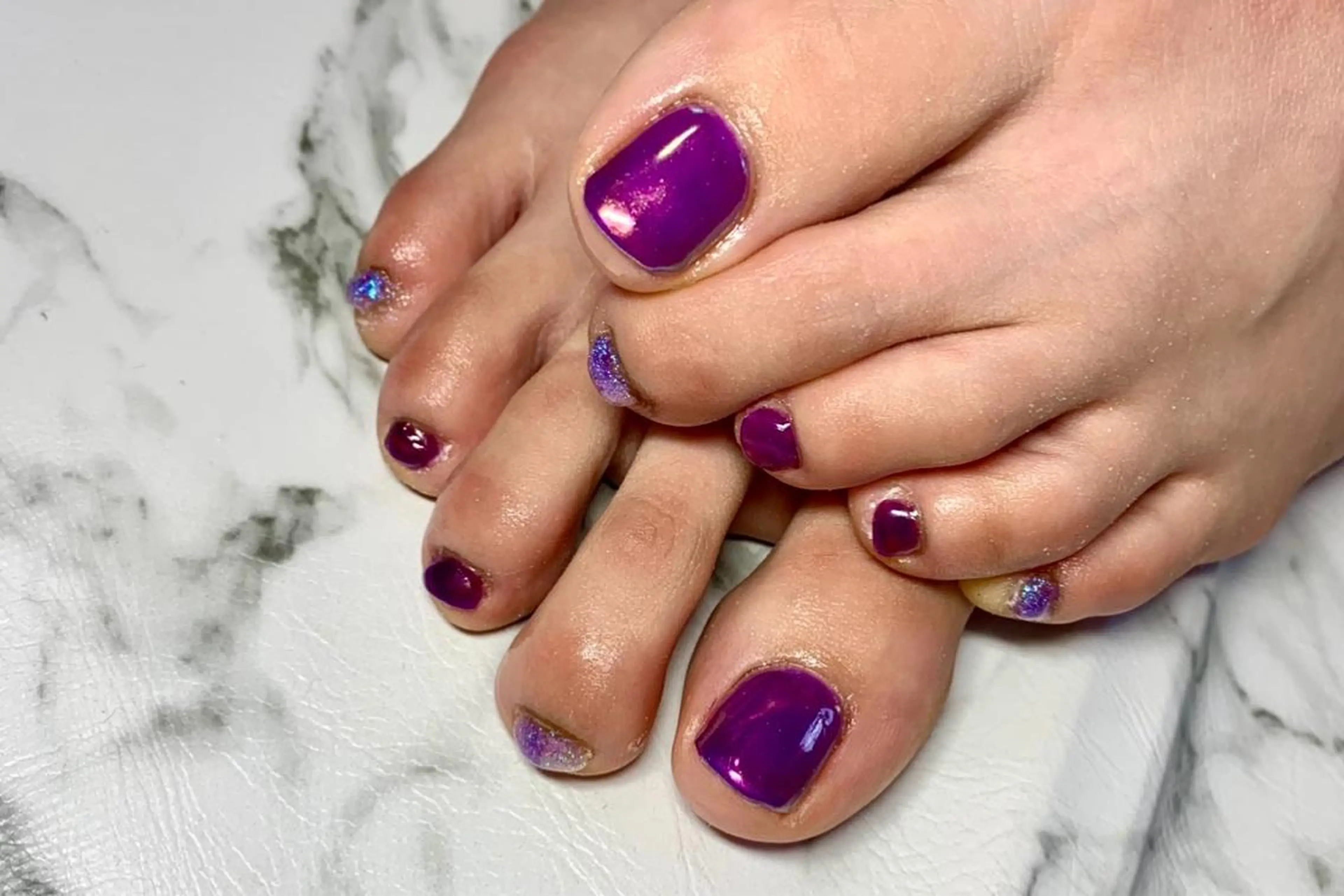 ネイル アニマル柄 アートネイル クリアネイル フットネイル ミラーネイル フットネイル x.1.0.nail ♡Cのネイルデザイン