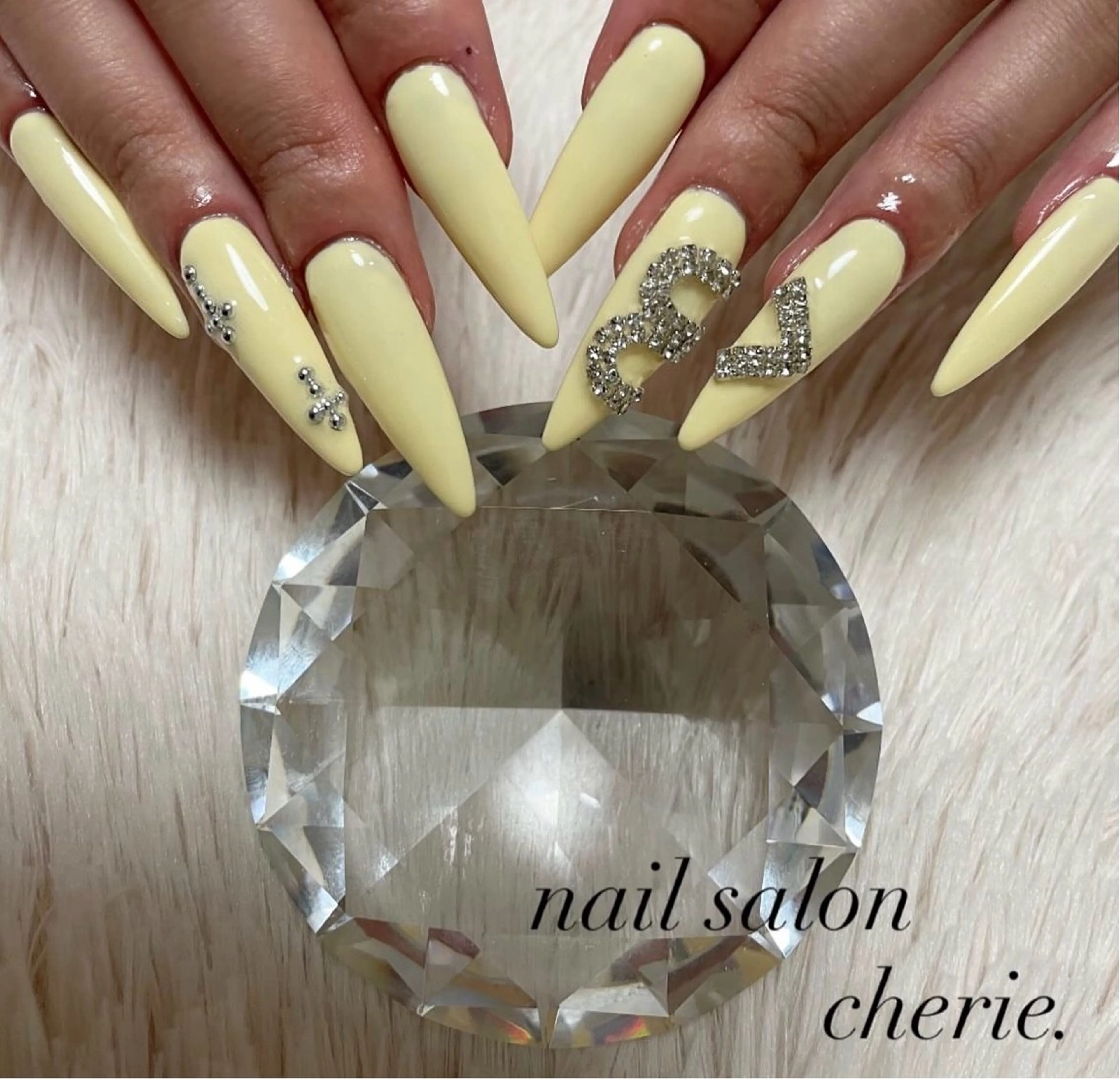 ネイル ロングネイル 春ネイル ハンドネイル nail salon cherieのネイルデザイン