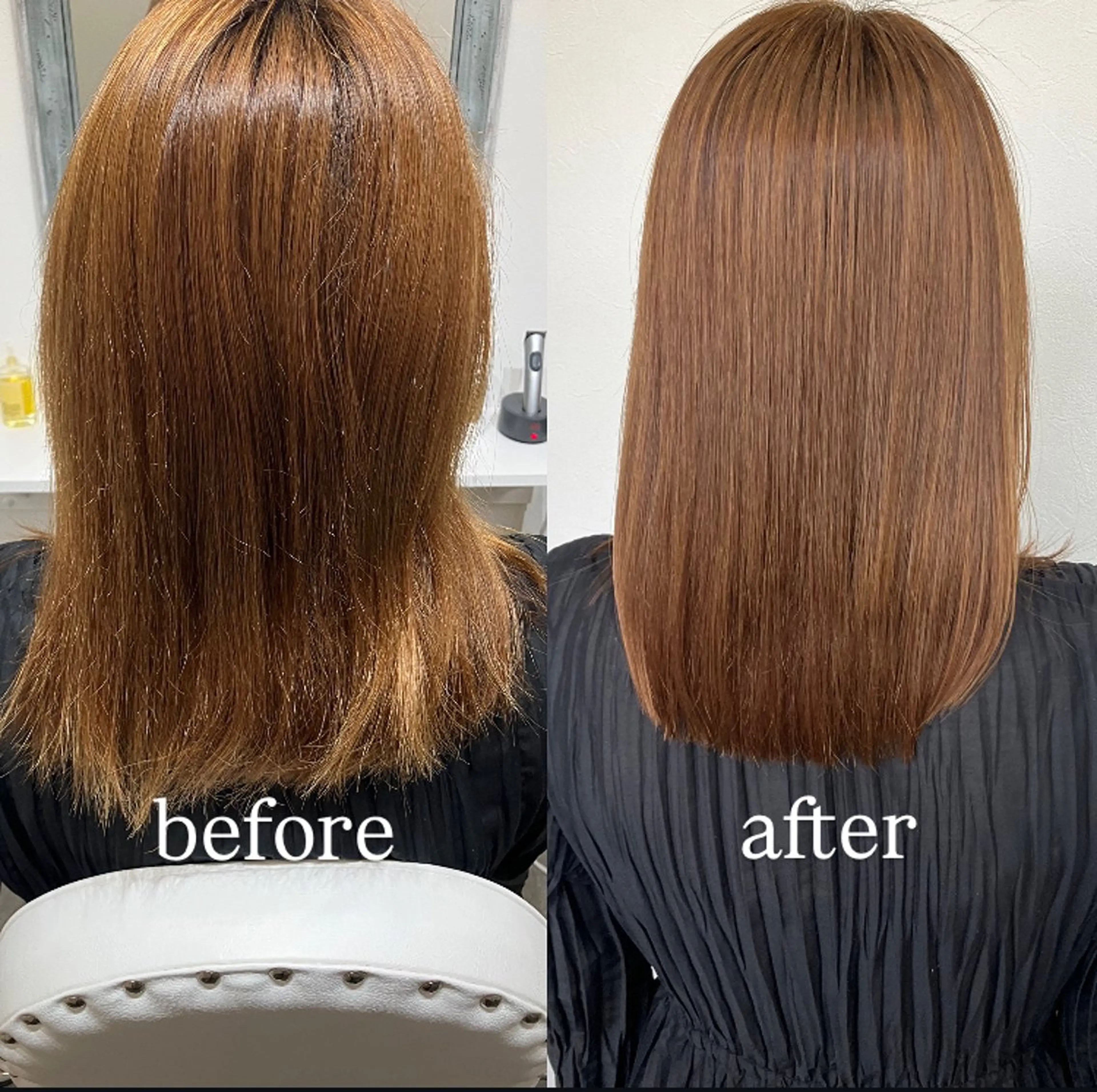 セミロング 縮毛矯正 koko hair make所属・髪質改善 moriのヘアスタイル