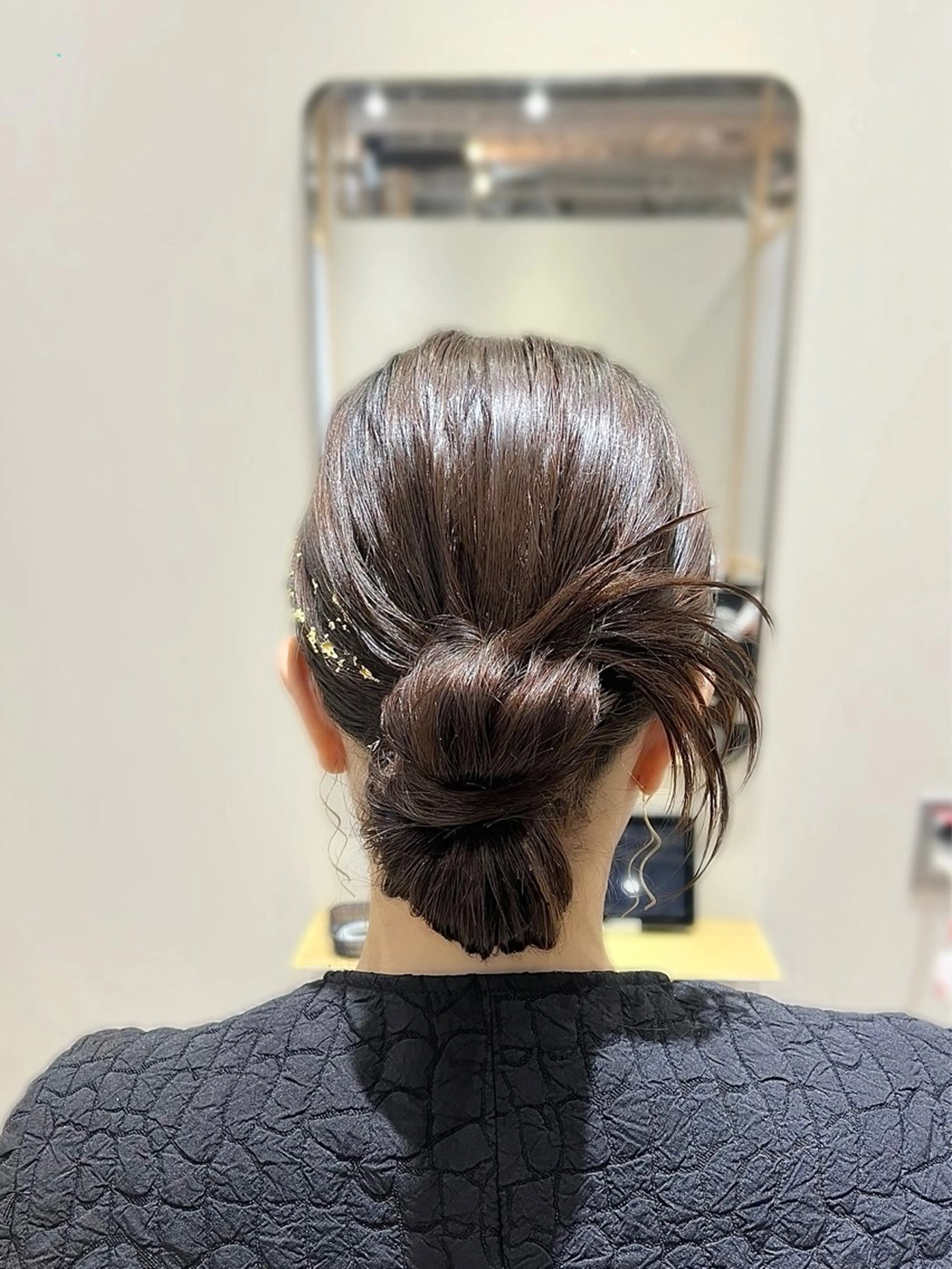 セミロング カラー ヘアアレンジ ヘアセット hazuki🐈‍⬛ 透明感カラーのヘアスタイル