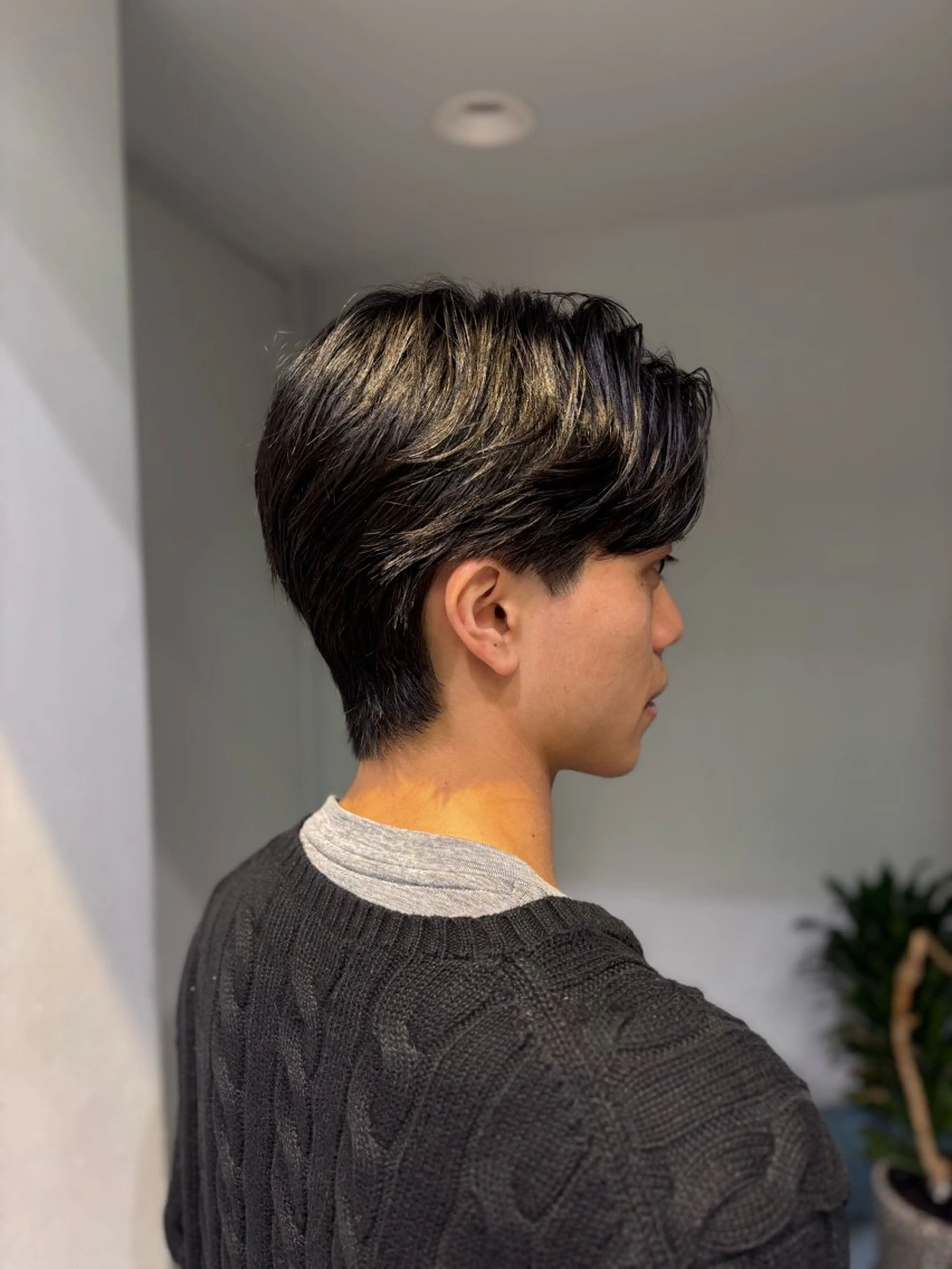 メンズ カット シミズ リホのヘアスタイル