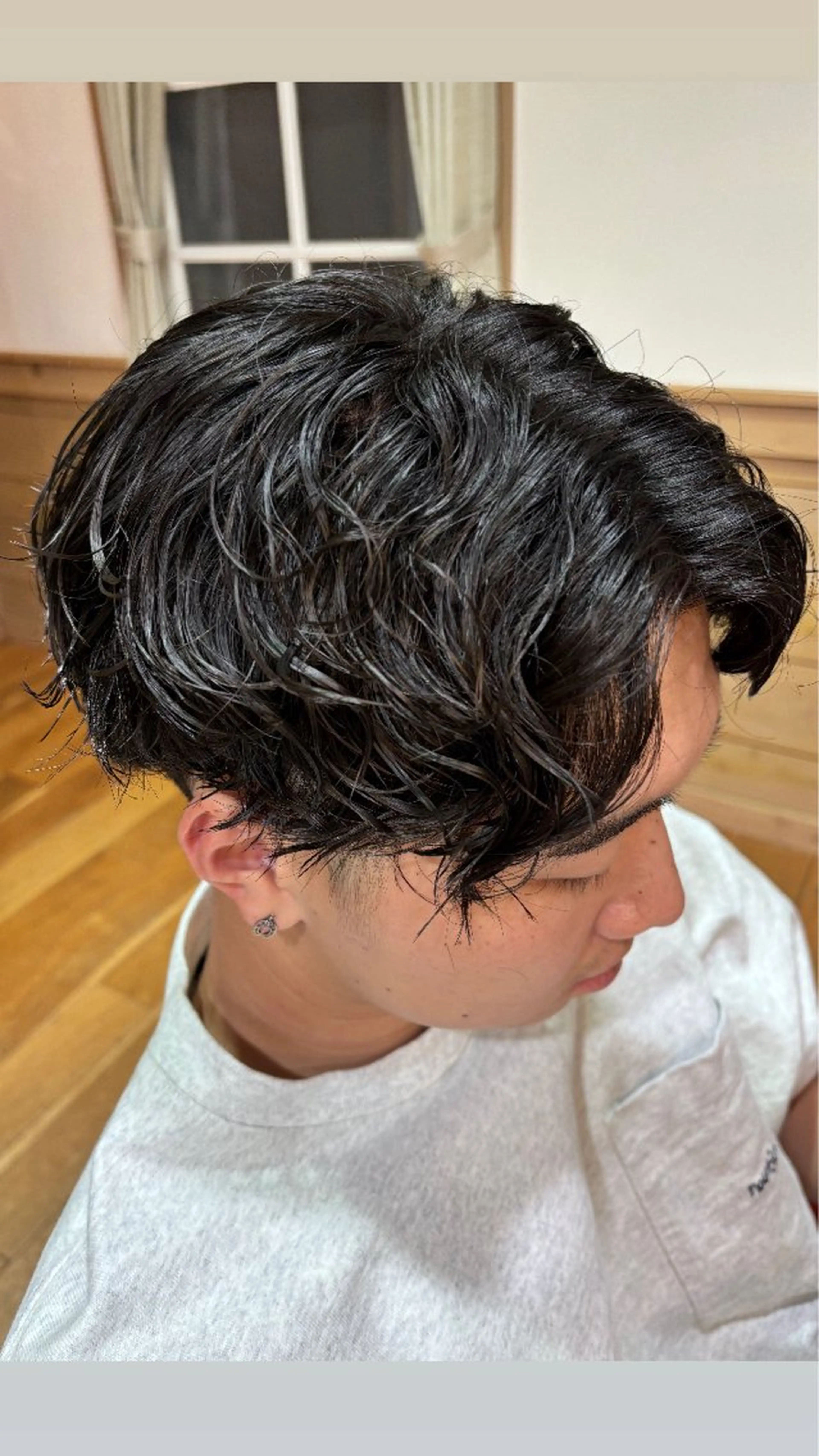 パーマ メンズ 花澤 紗更のヘアスタイル