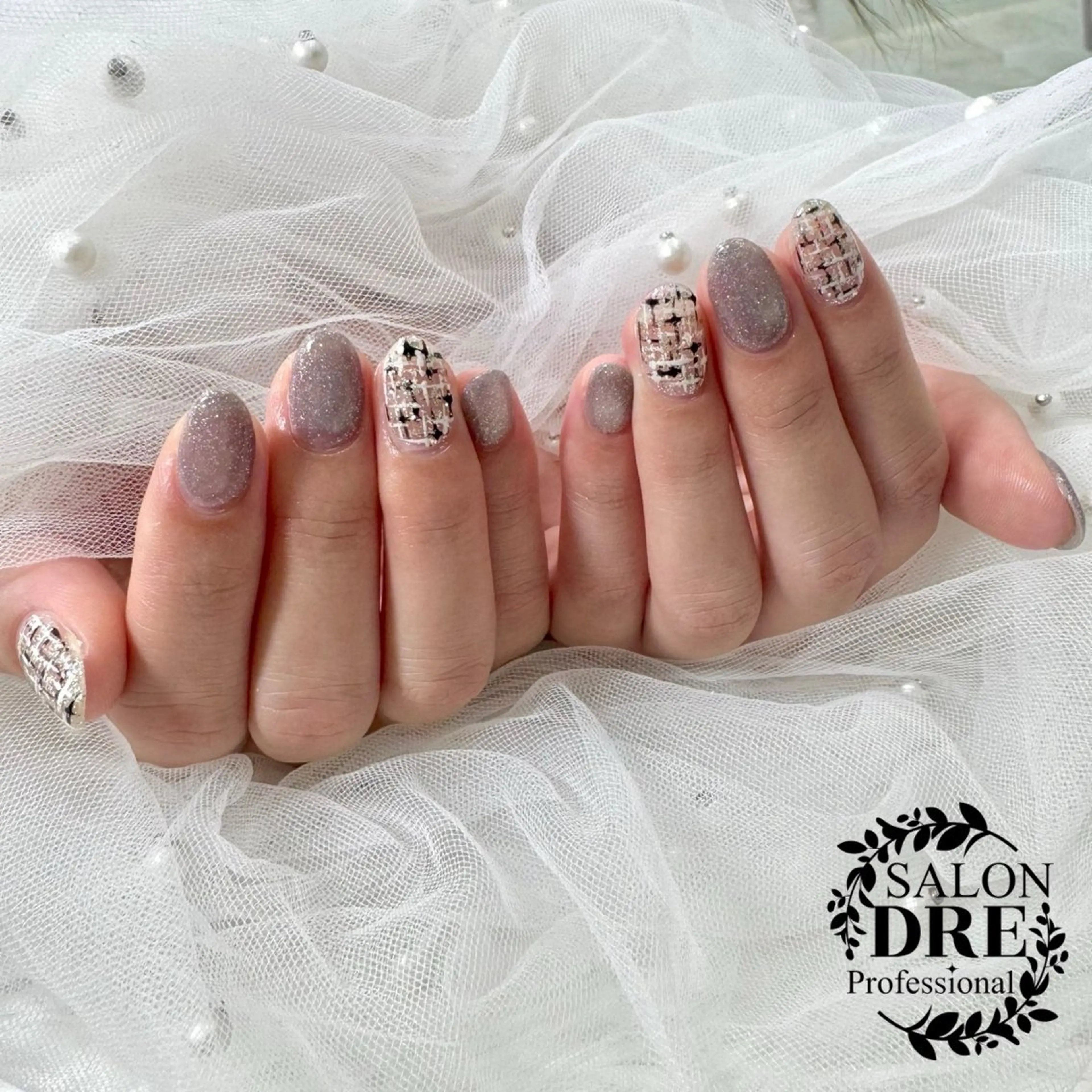 ネイル ツイードネイル salonDRE MIYUKIのネイルデザイン