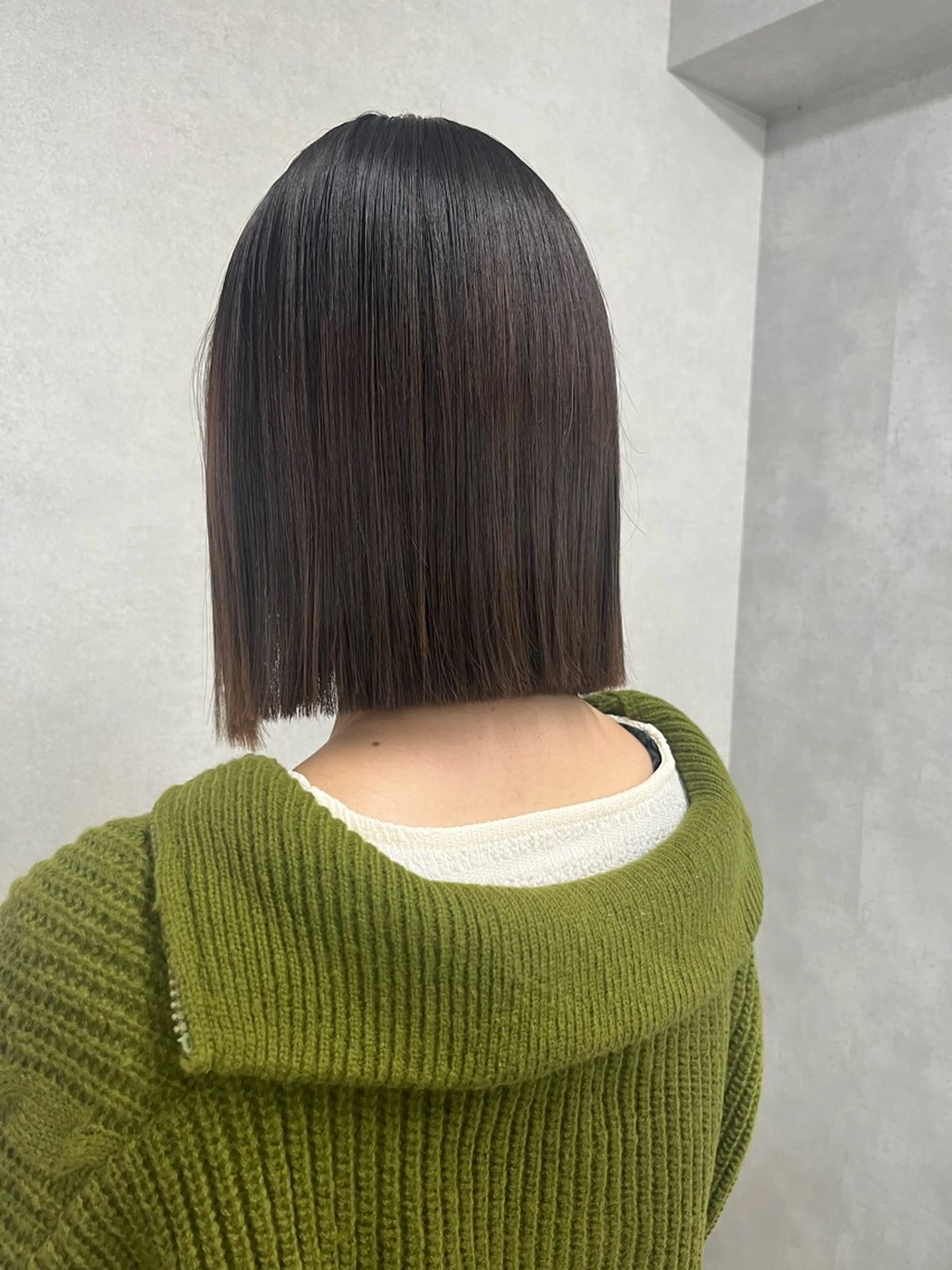ミディアム パーマ ボブ 縮毛矯正 anon Loemのヘアスタイル