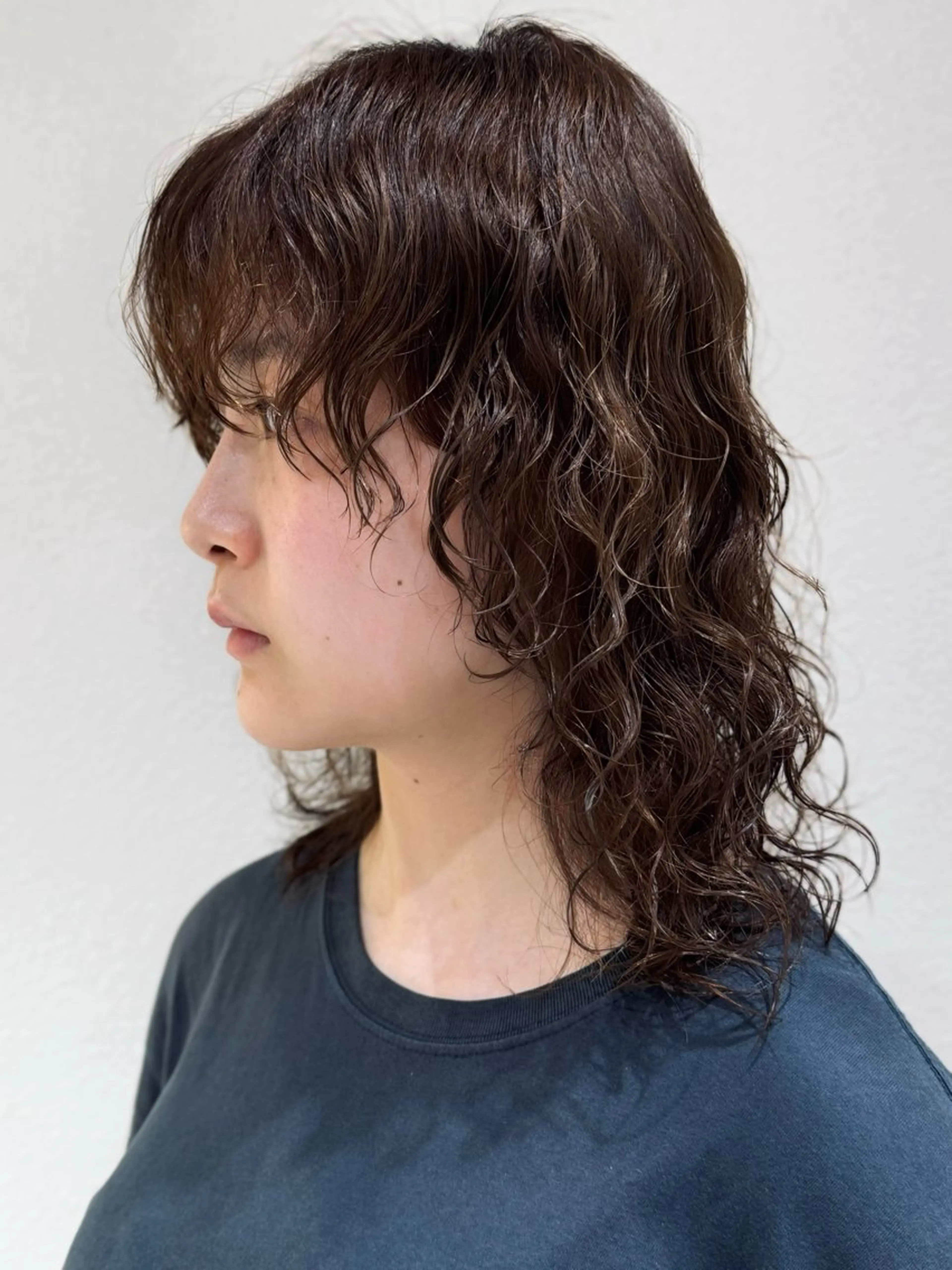 セミロング カット パーマ 🩵縮毛矯正・ボブ 岩原朋也🩵のヘアスタイル